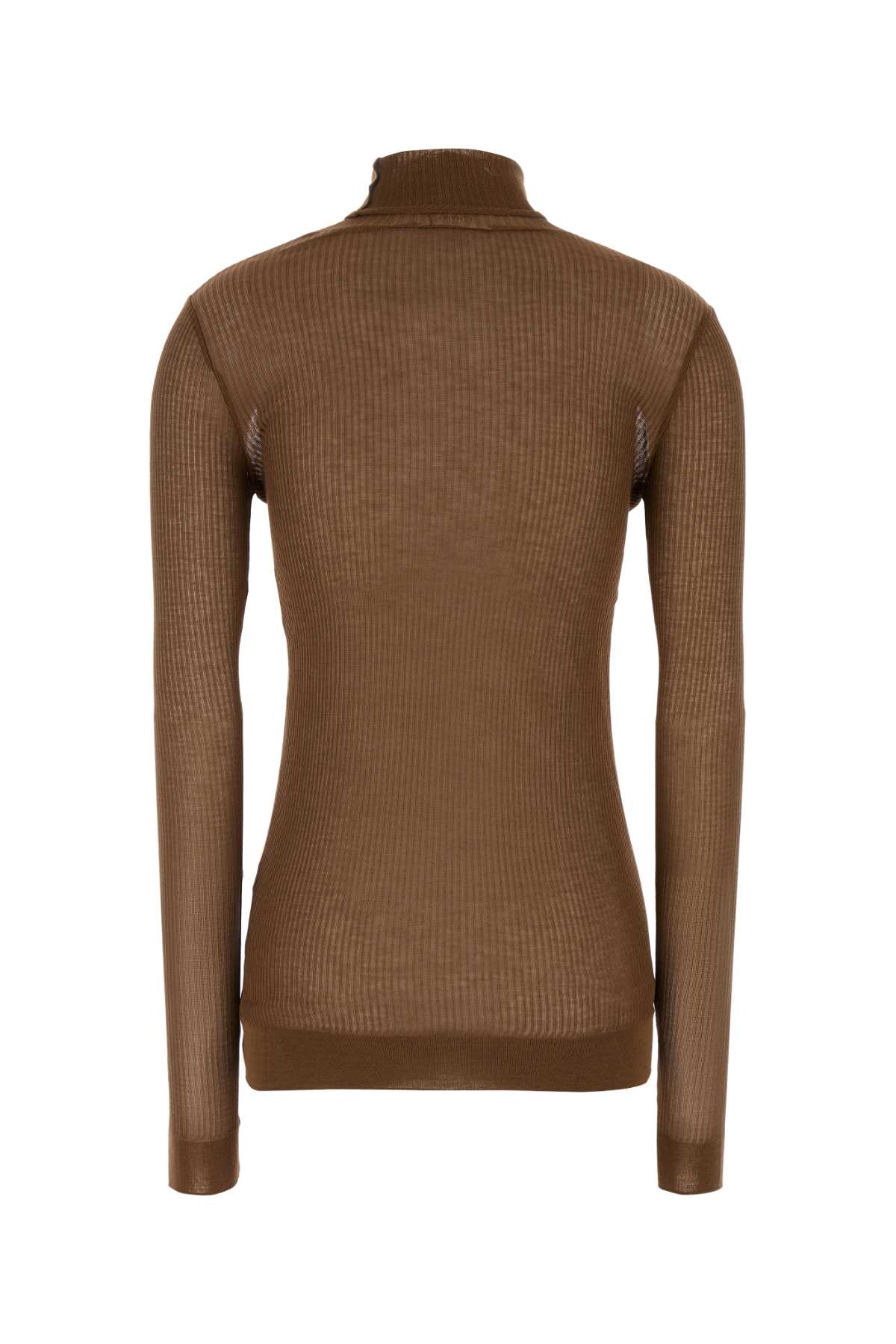 Shop Lemaire Light Brown Viscose Blend Top In Hazelnutbrown