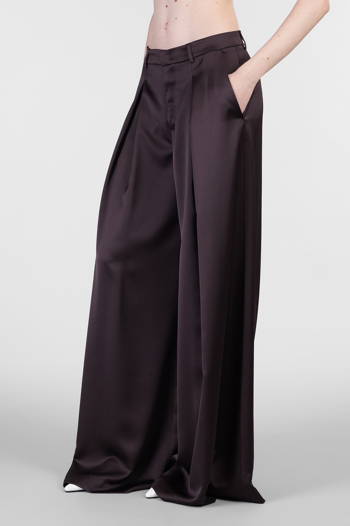 The Andamane Tara Pants In Brown Polyester