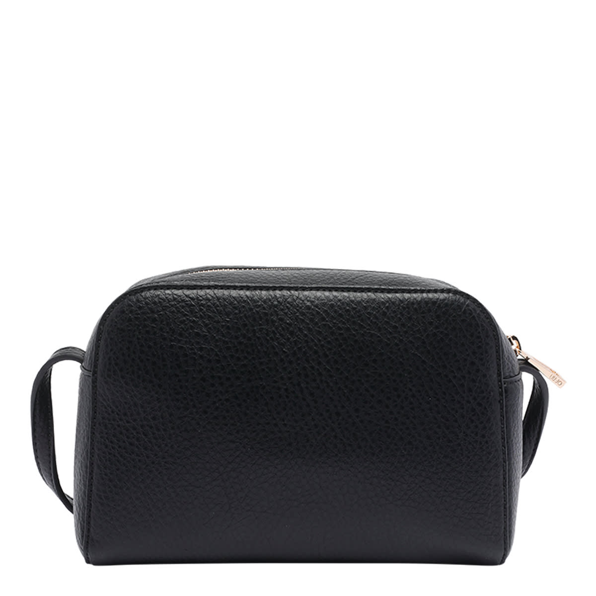 Liu •jo Logo-plaque Zip-closure Shoulder Bag In Black