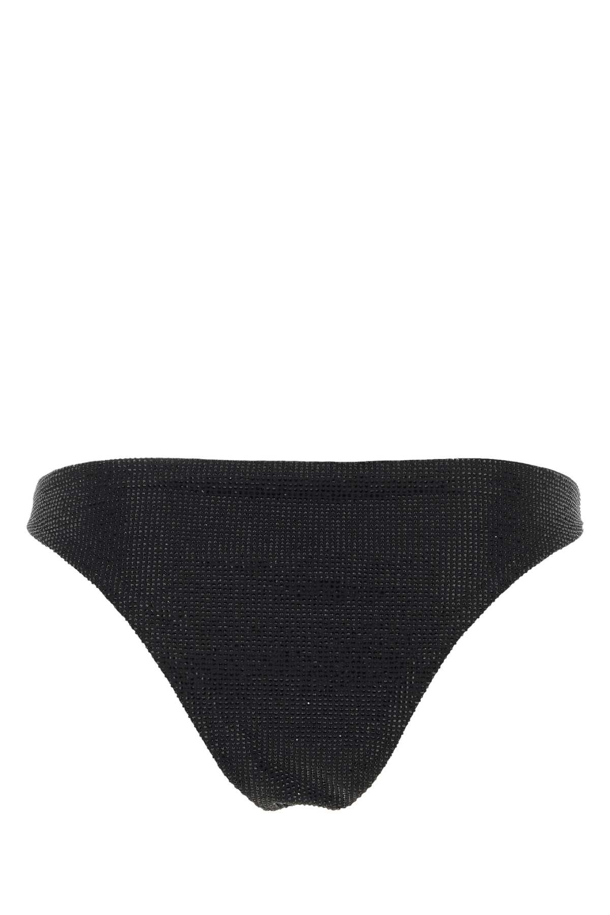 Prada Black Stretch Re-nylon Bikini Bottom In Nero