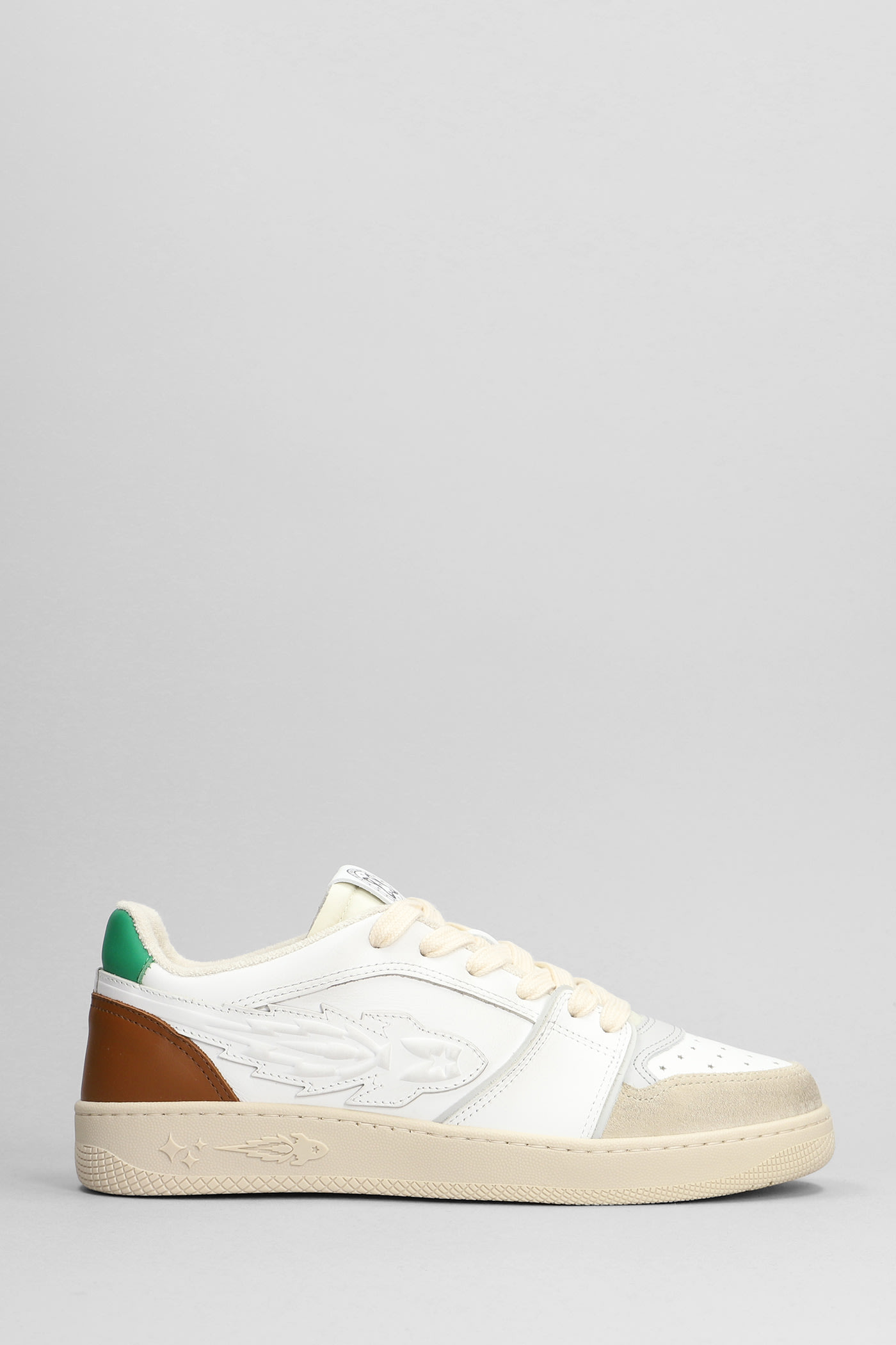 Enterprise Japan Trainers In White Suede And Leather