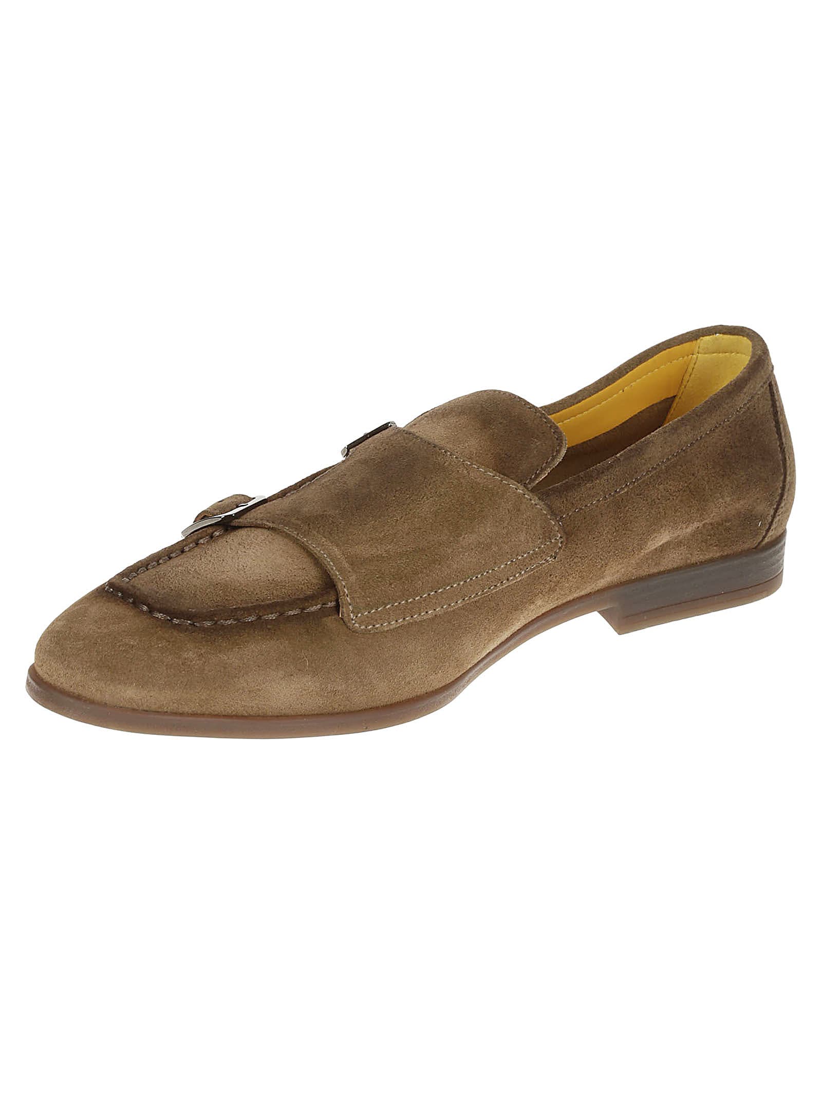 Doucal's Man Loafers Khaki Size 9 Leather In Brown