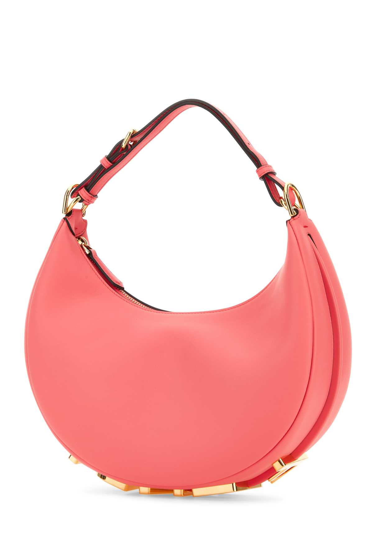 Shop Fendi Pink Leather Small Graphy Handbag In Pinkcoral