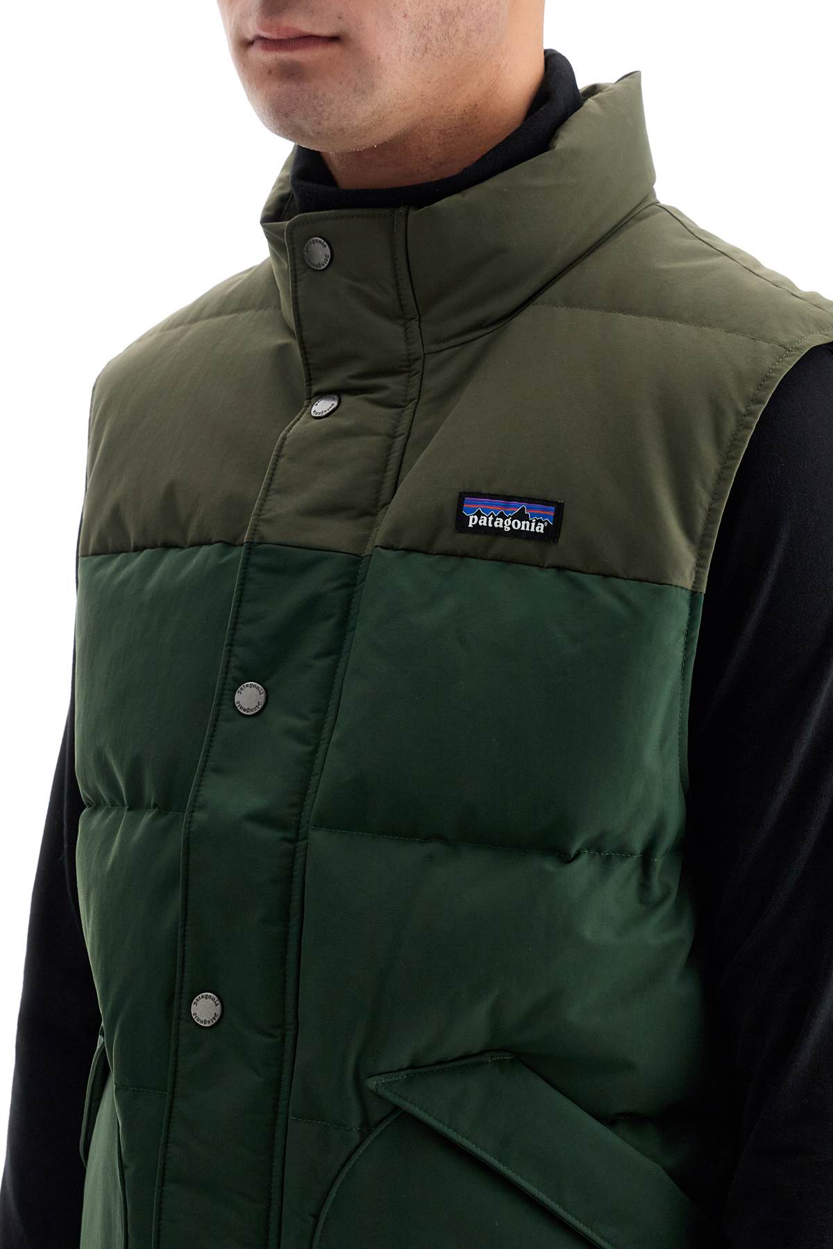 Shop Patagonia Padded Downstream Vest In Torrey Pine Green (green)