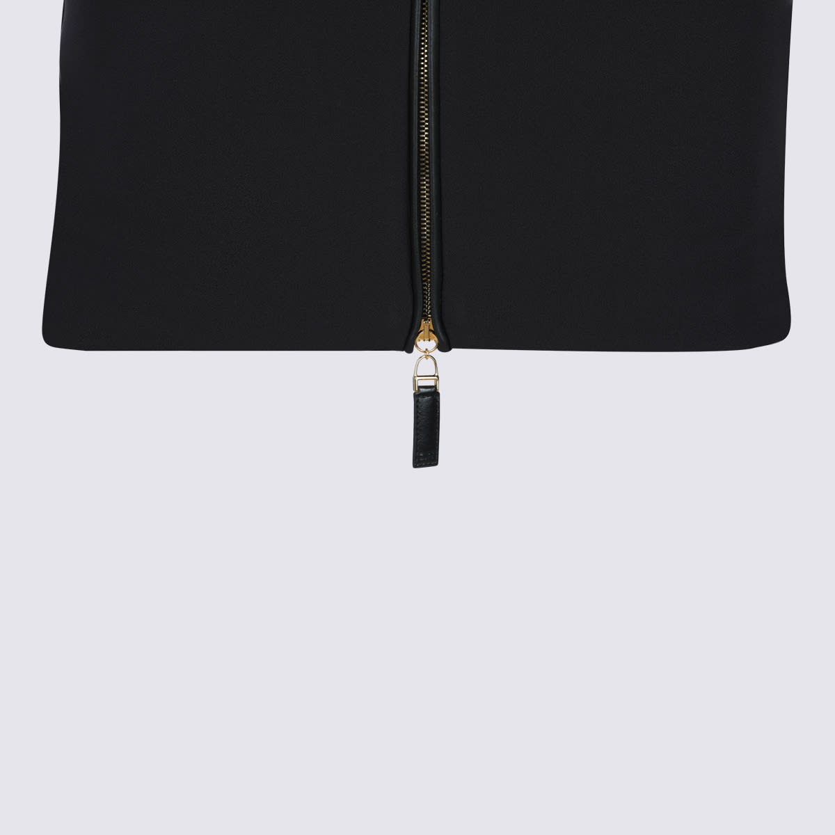 Elisabetta Franchi Lightweight Crepe Skirt With Black Zip In Black