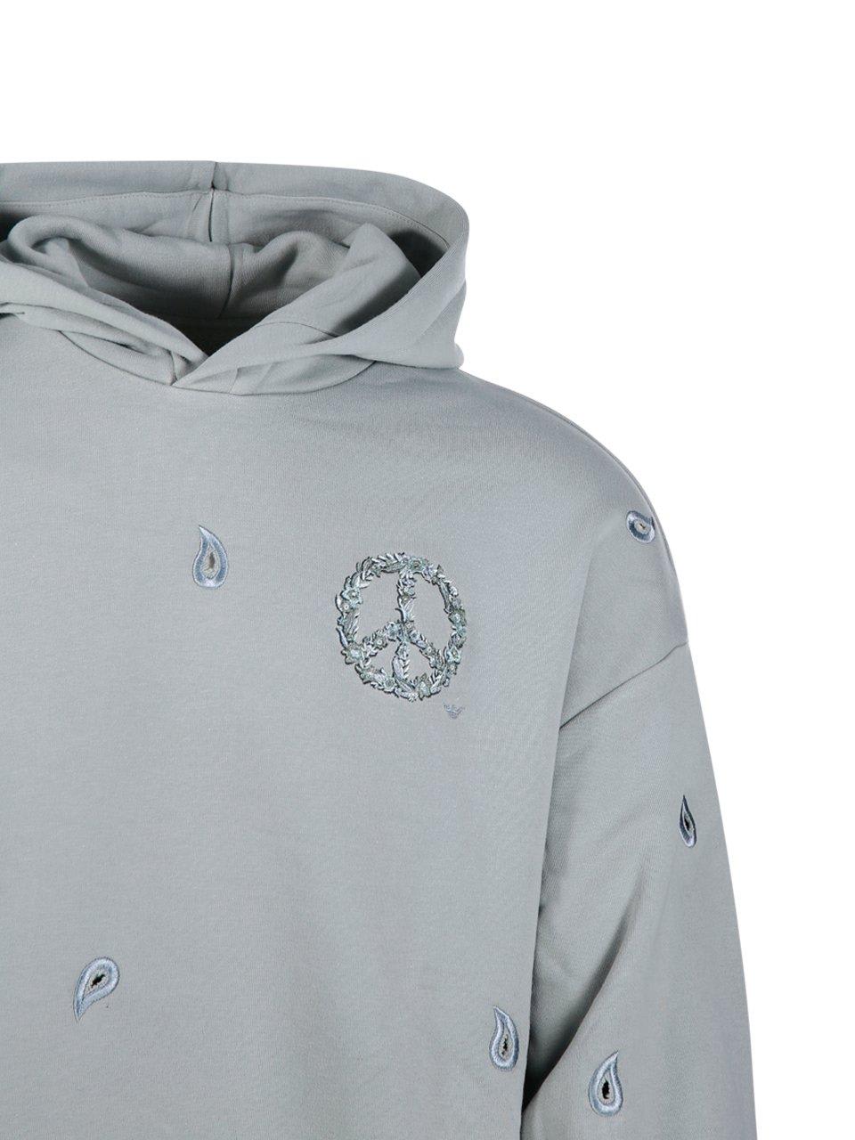 Emporio Armani Hooded Sweatshirt With Ribbed Cuffs And Hem