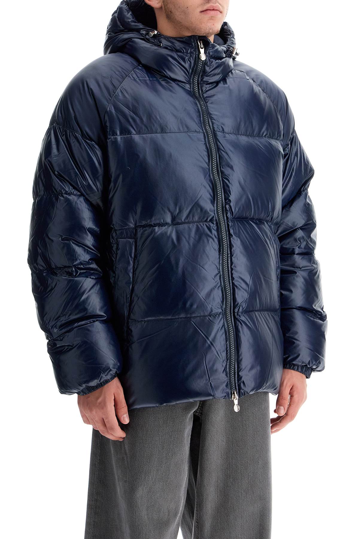 Shop Pyrenex Sten 3 Shiny Down Jacket In Amiral (blue)