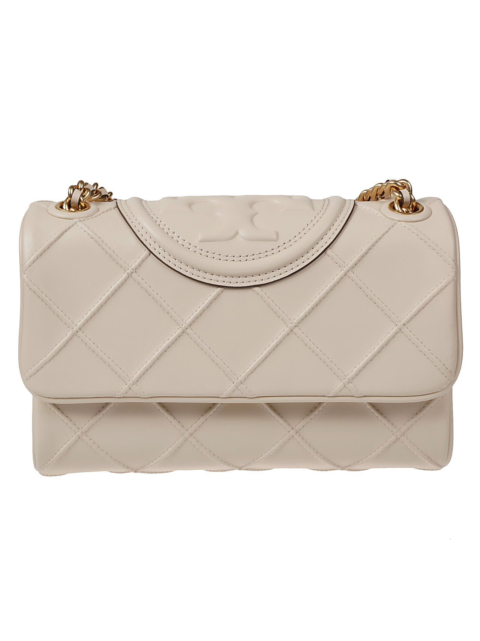 Tory Burch Fleming Matte Small Convertible Shoulder Bag In New Cream