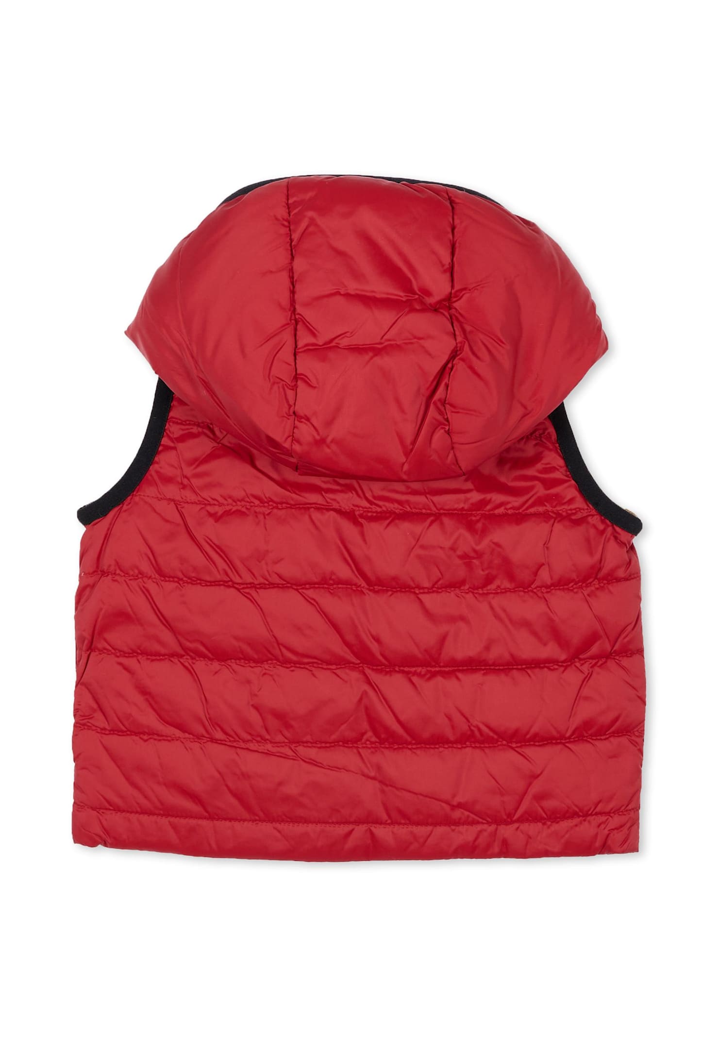 Hugo Boss Red Reversible Vest For Baby Boy With Logo In Red
