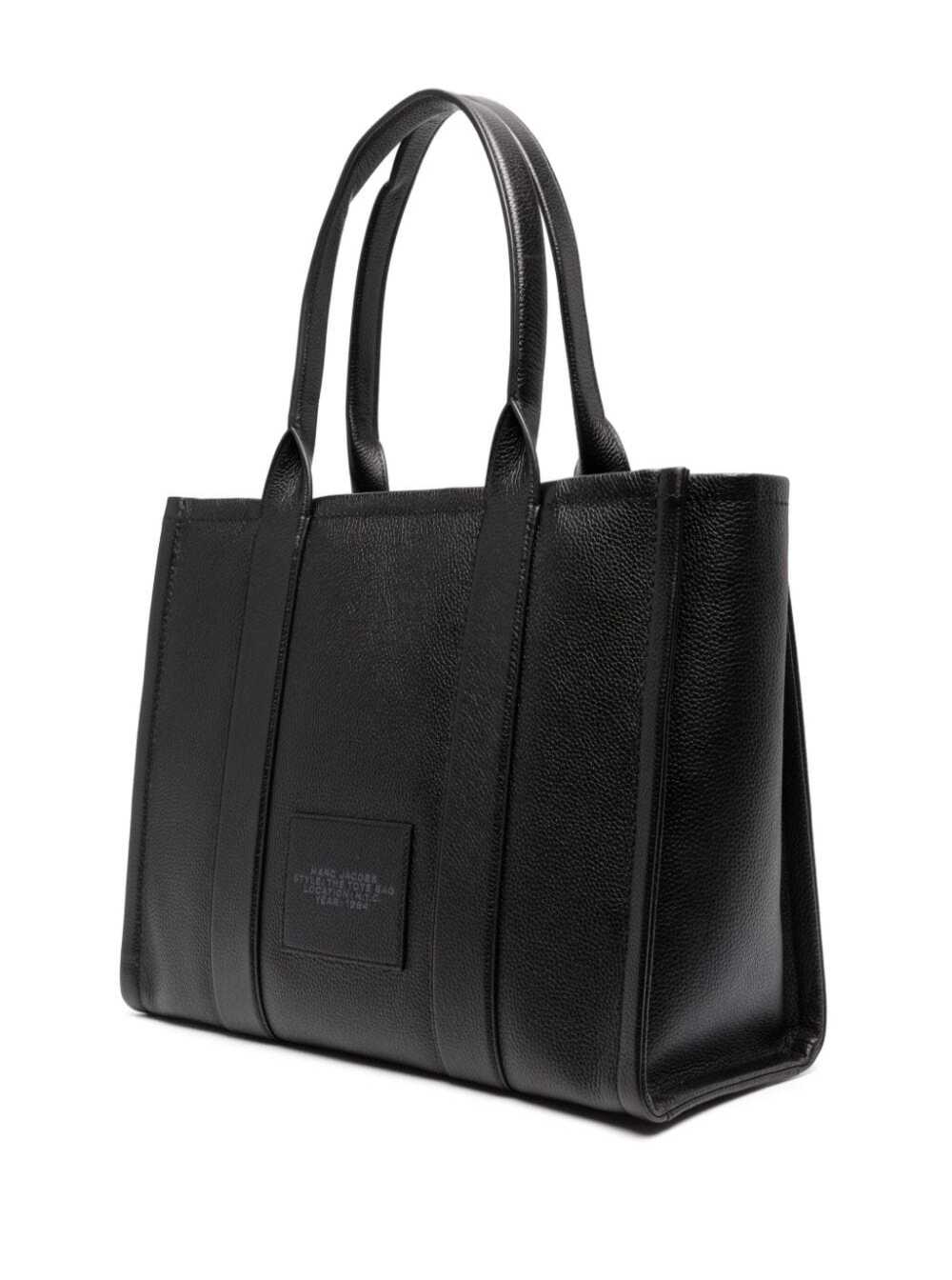 Shop Marc Jacobs The Large Tote Leather In Black