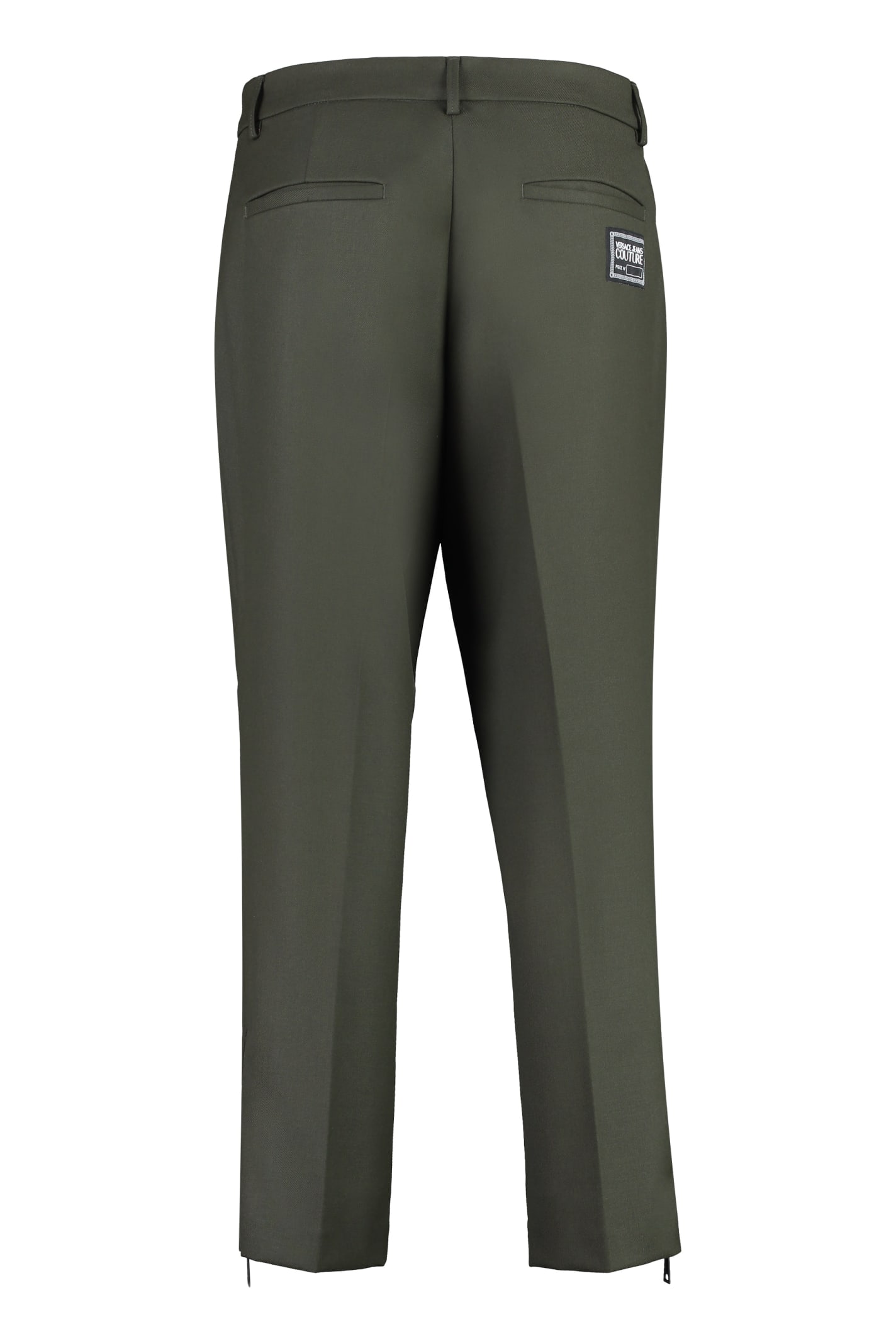 Shop Versace Jeans Couture Technical Fabric Pants In Green