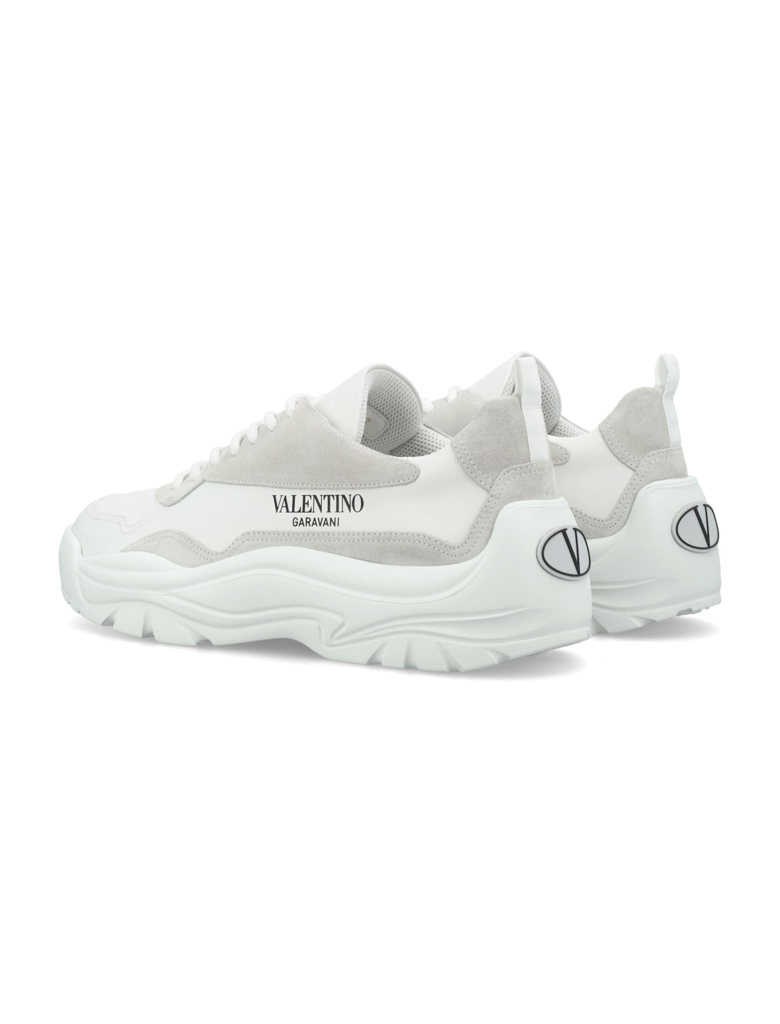 Shop Valentino Gumboy Sneakers In Bianco/bianco/bianco