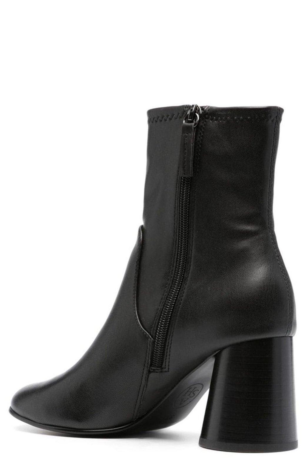 Shop Ash Cl Zip-up Heeled Ankle Boots In Black