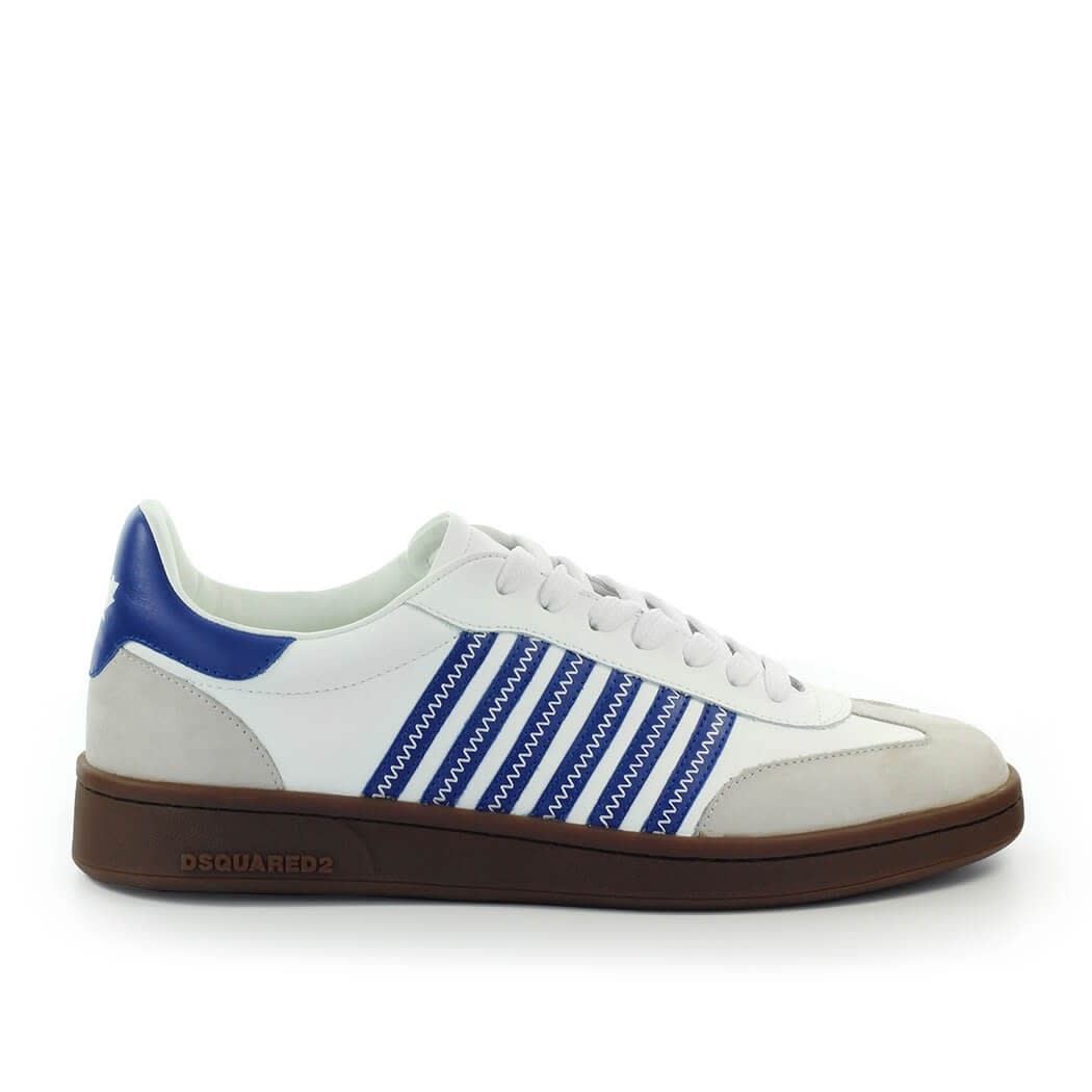 Dsquared2 Boxer White Blue Brown Sneaker