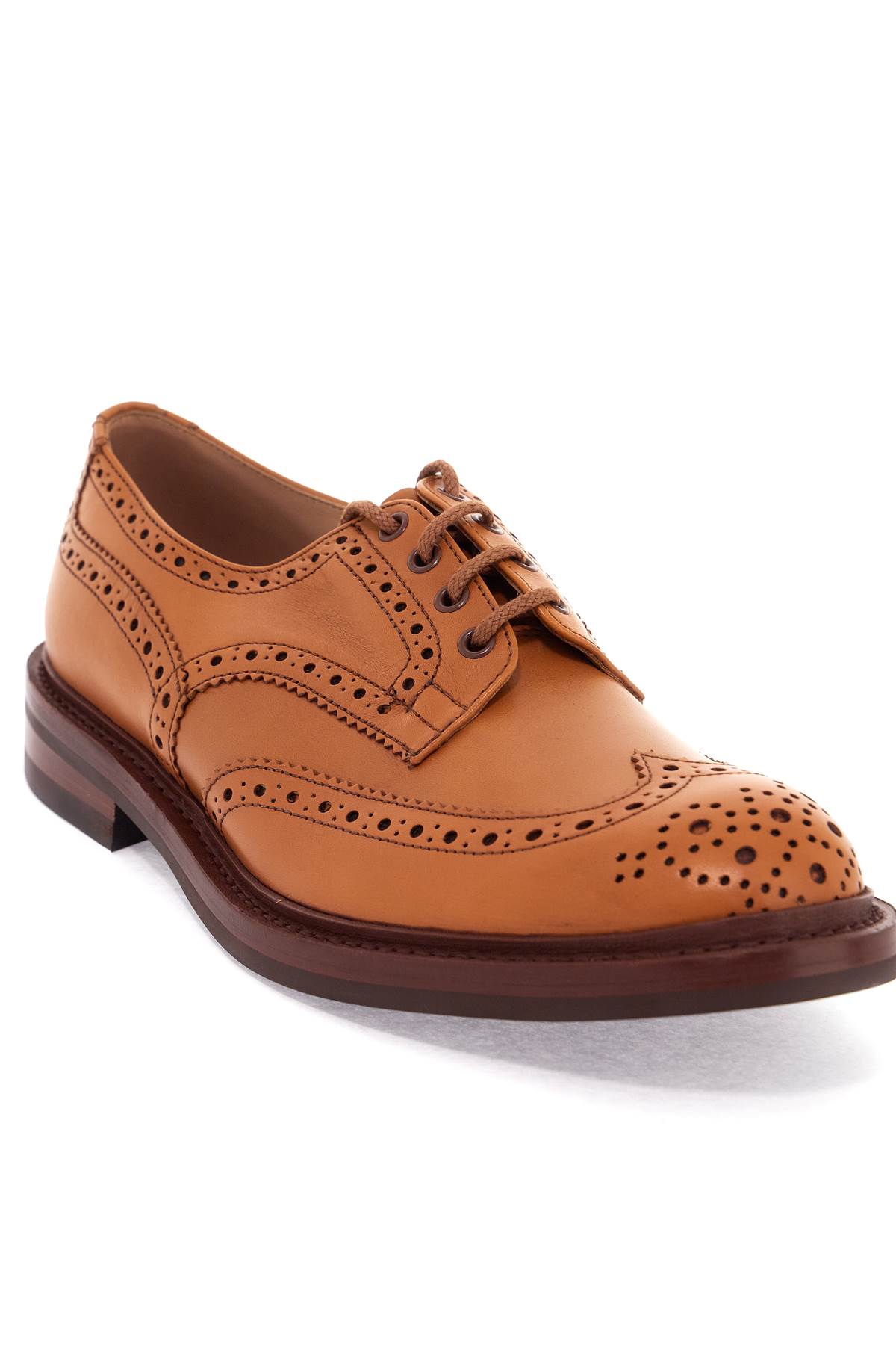 Shop Tricker's Bourton Derby Bro In Acorn Antique (orange)