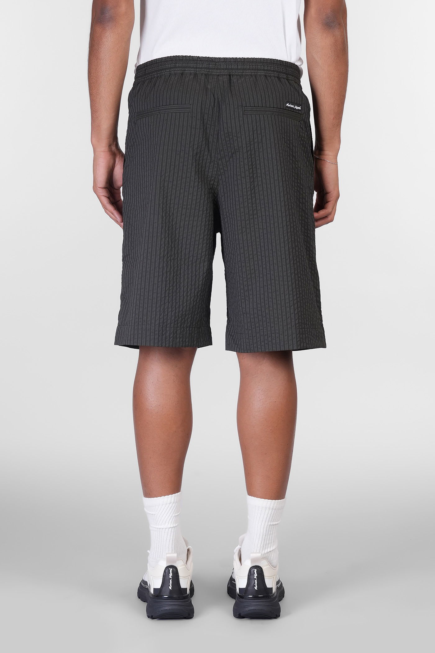 Maison Kitsuné Shorts In Black Polyester