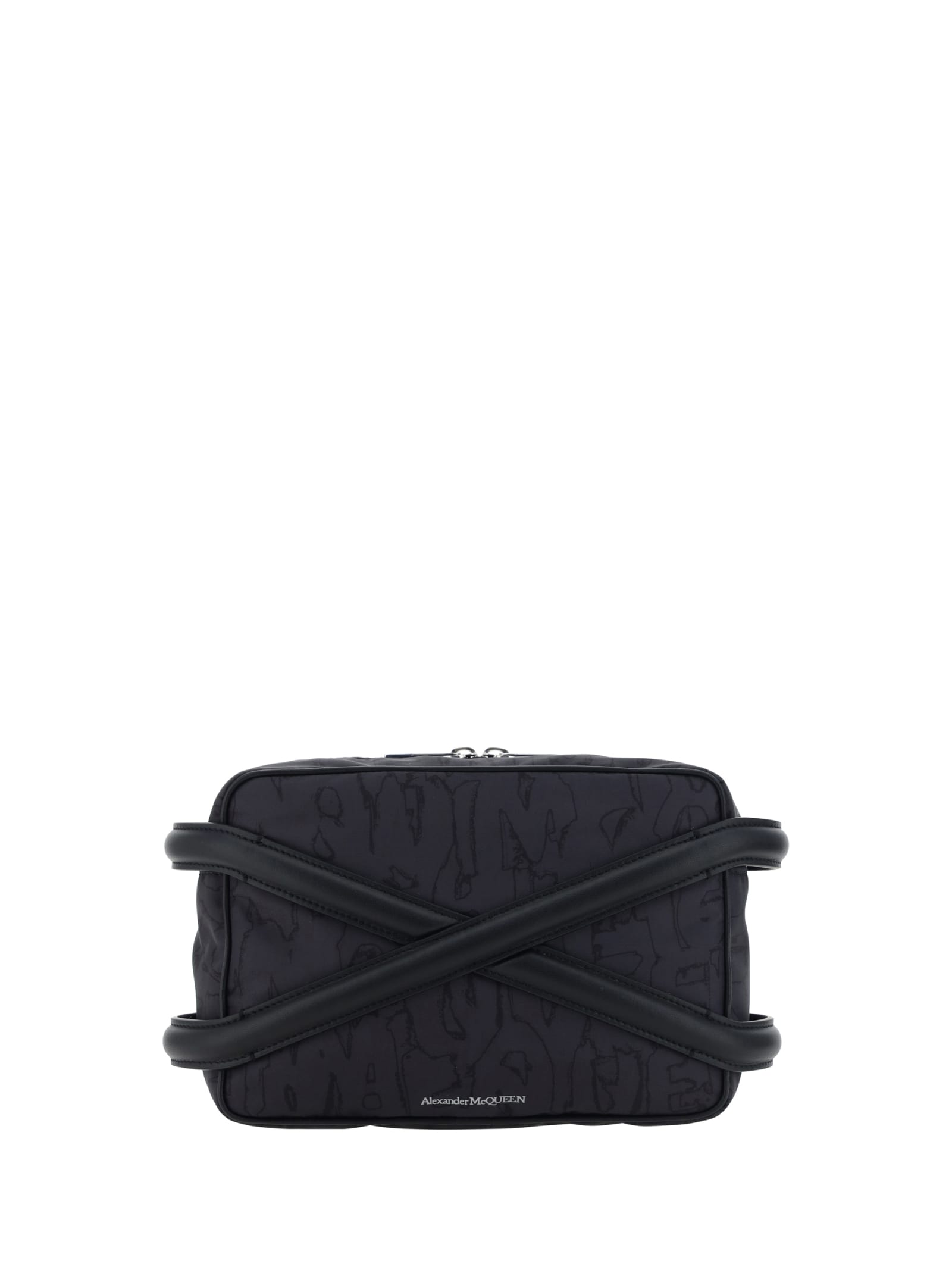 Shop Alexander Mcqueen Harness Shoulder Bag In Black