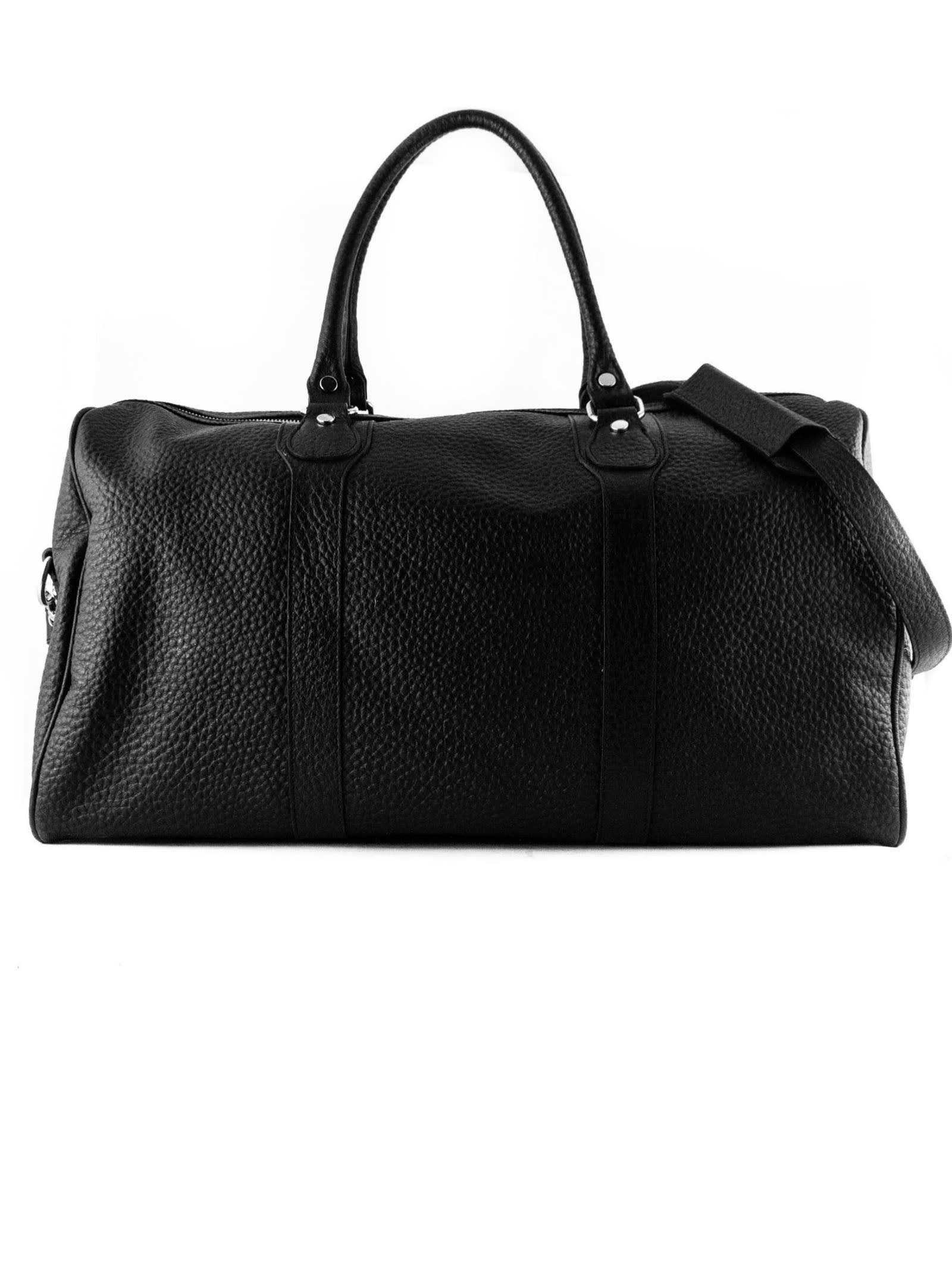 Shop Avenue 67 Black Leather Duffel Bag