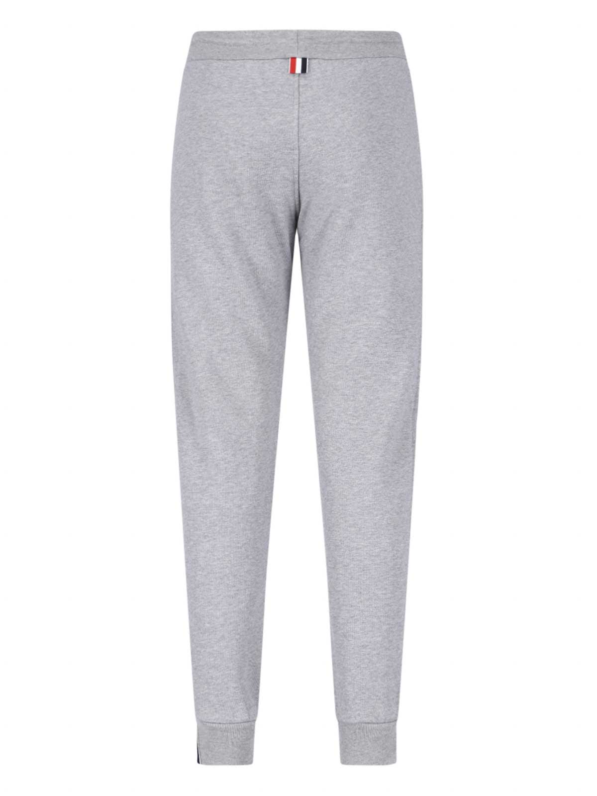 Shop Thom Browne Sporty Trousers In Gray