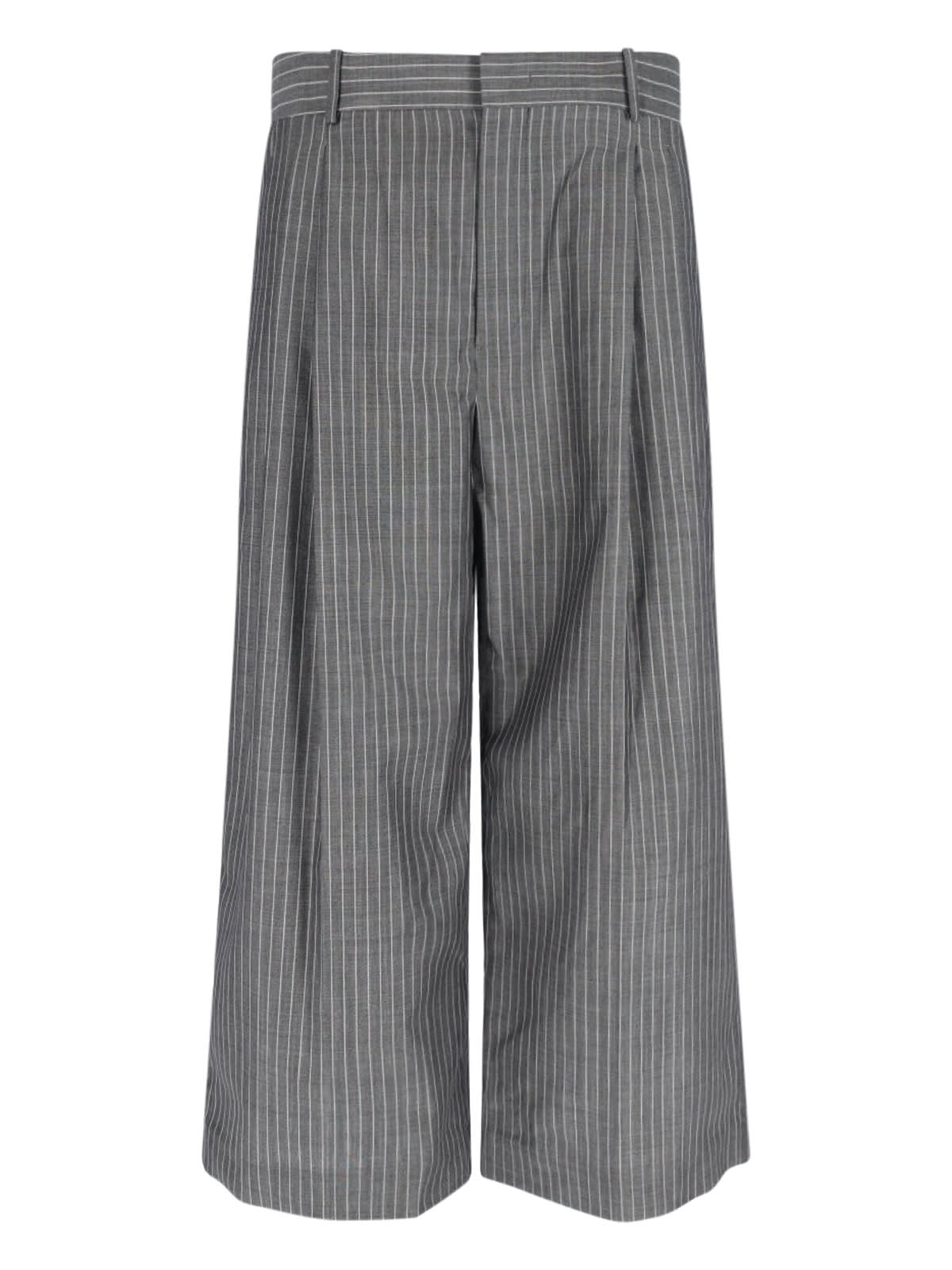 Wide Pants In Virgin Wool And Mohair
