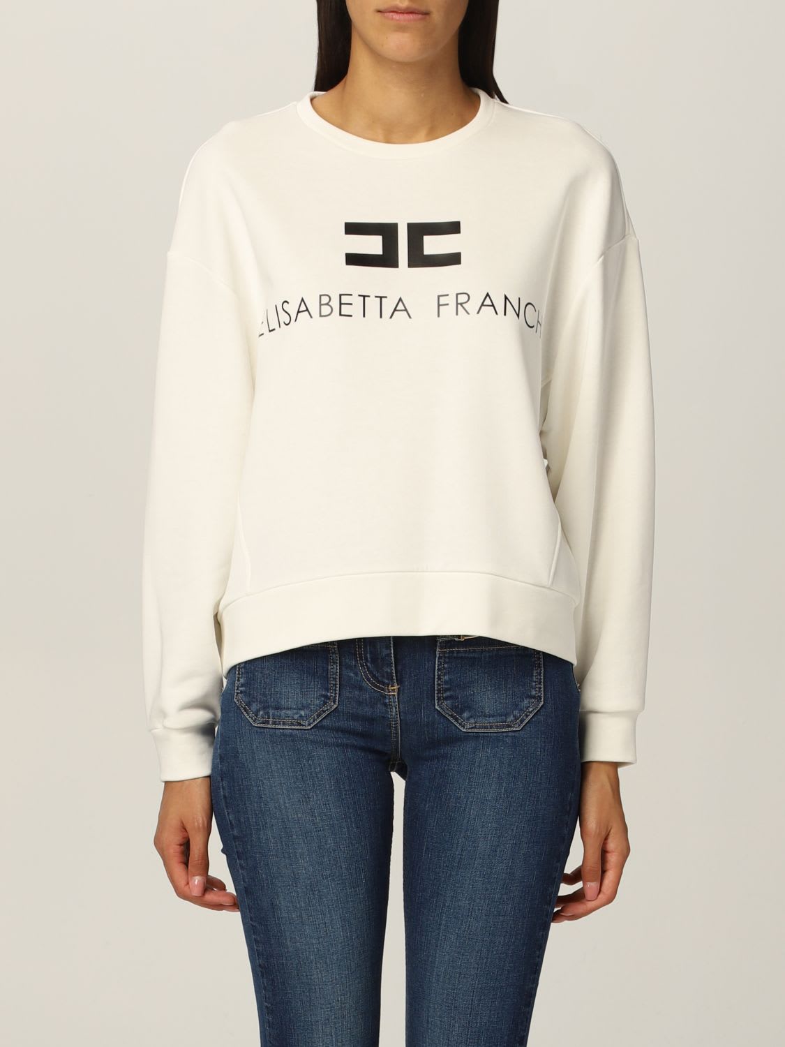 Elisabetta Franchi Sweatshirt Elisabetta Franchi Sweatshirt In Cotton With Logo