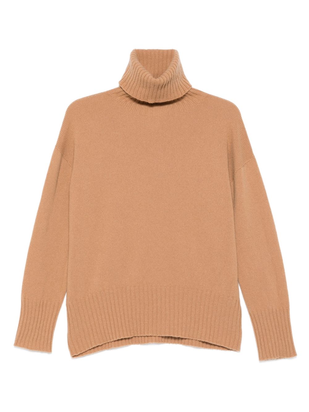 Alysi Wool Turtle-neck Sweater In Brown