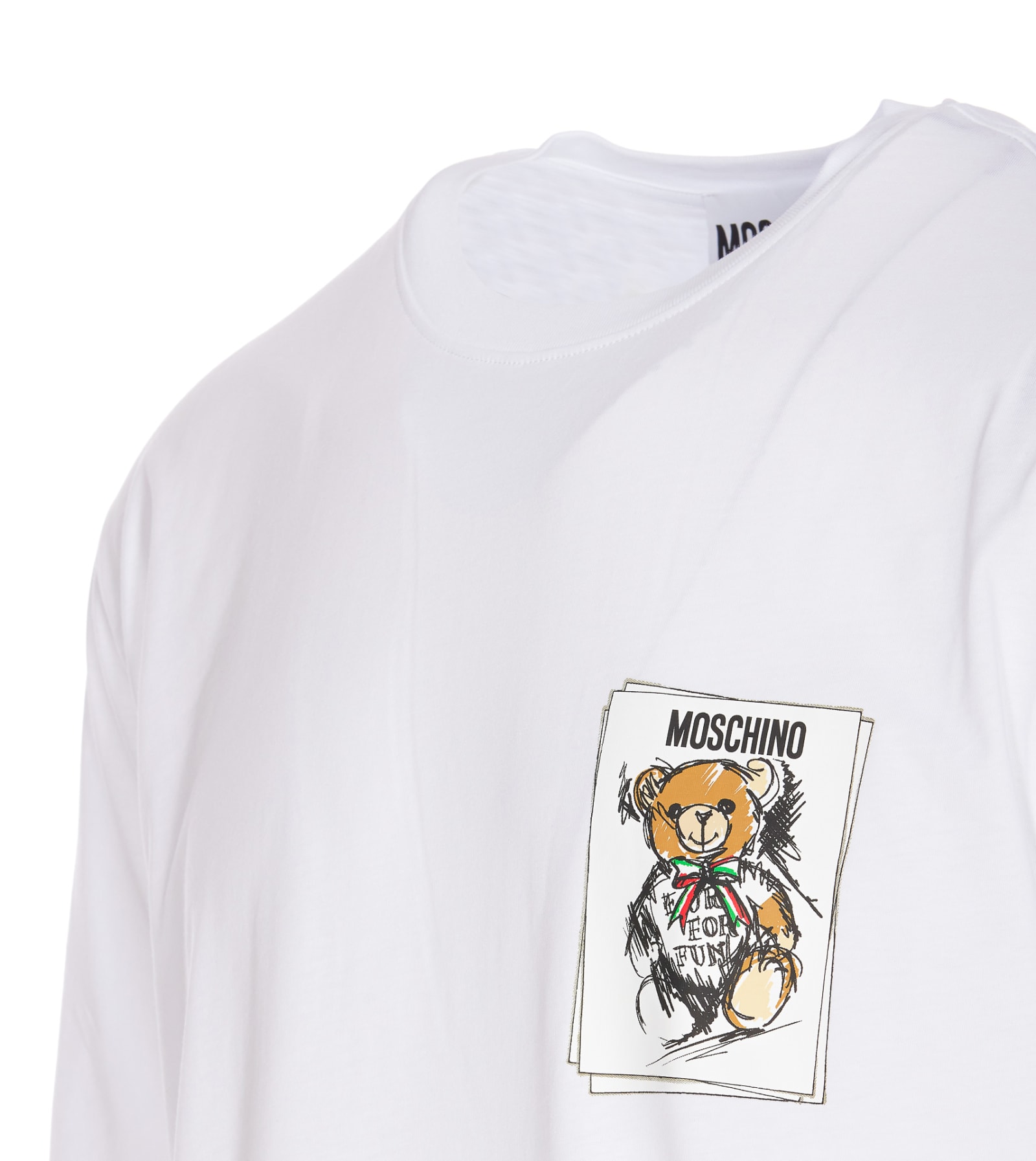 Shop Moschino Teddy Bear T-shirt In White