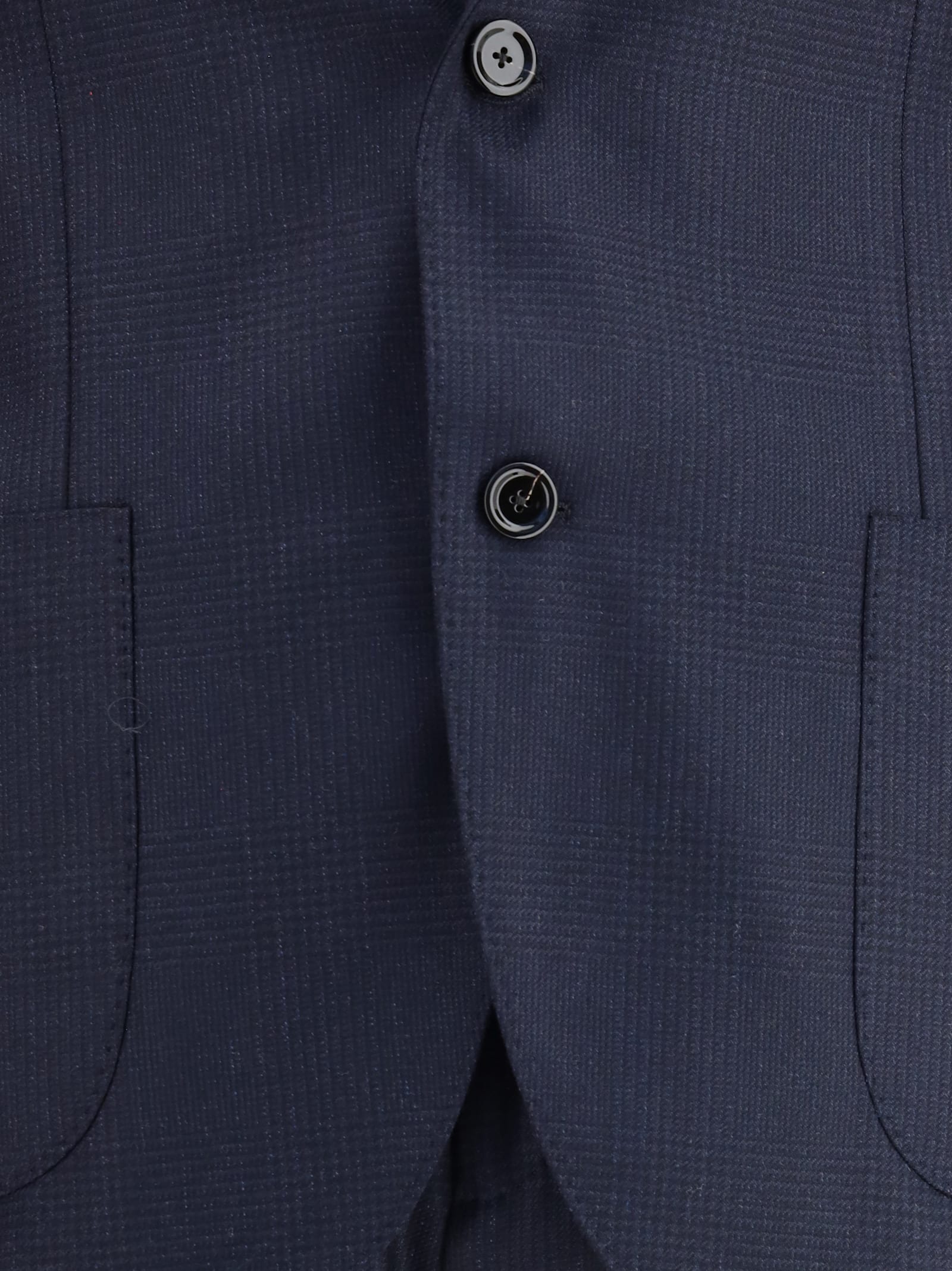 Lardini Checked Single-breasted Suit In Blue