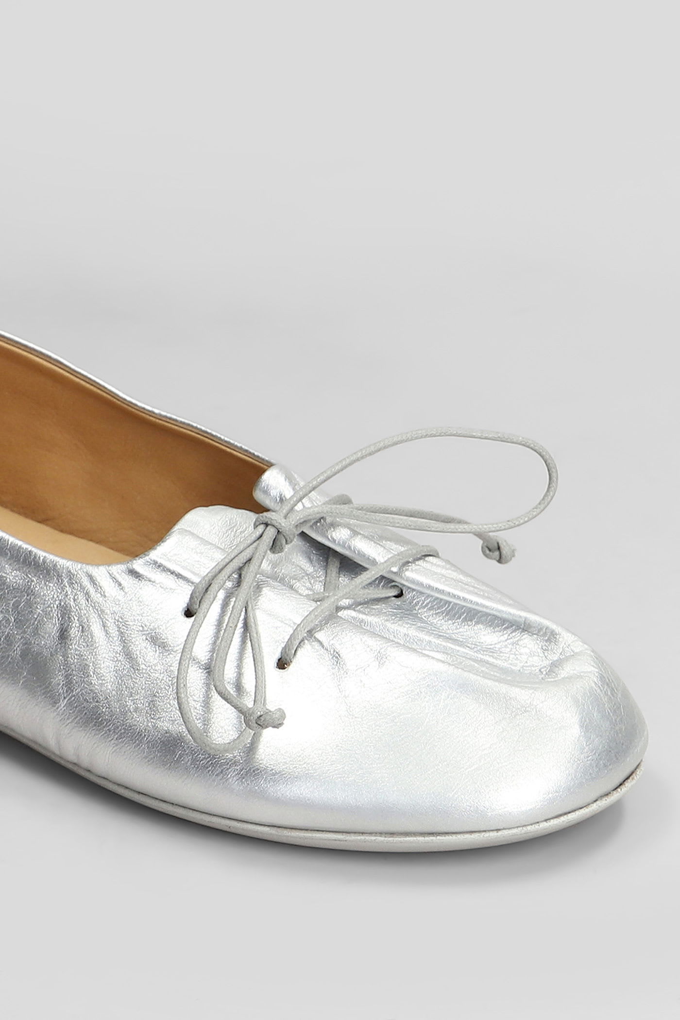 Marsèll Girella Ballet Flats In Silver Leather