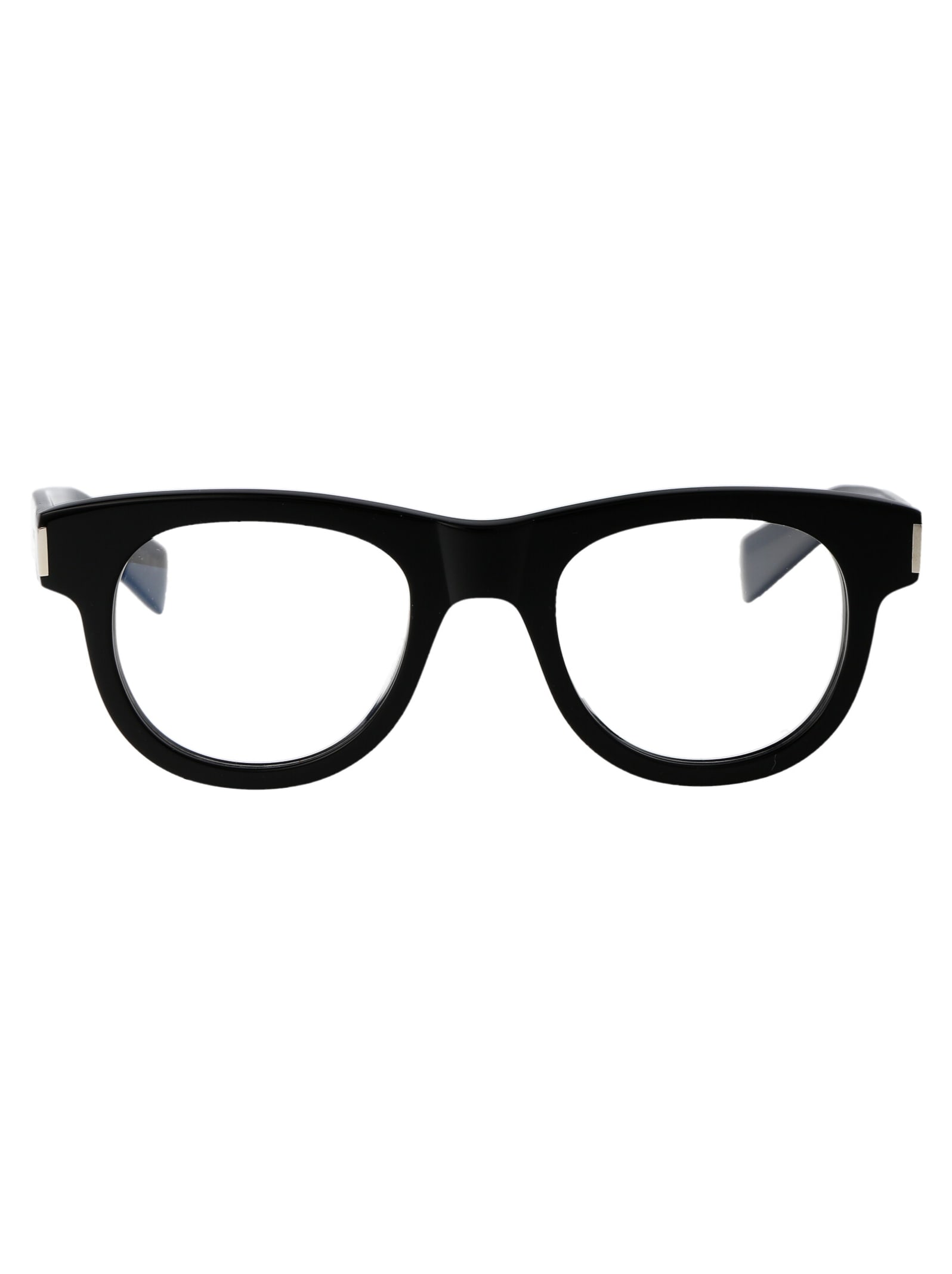 Saint Laurent Sl 571 Opt Glasses In 001 Black Black Transparent
