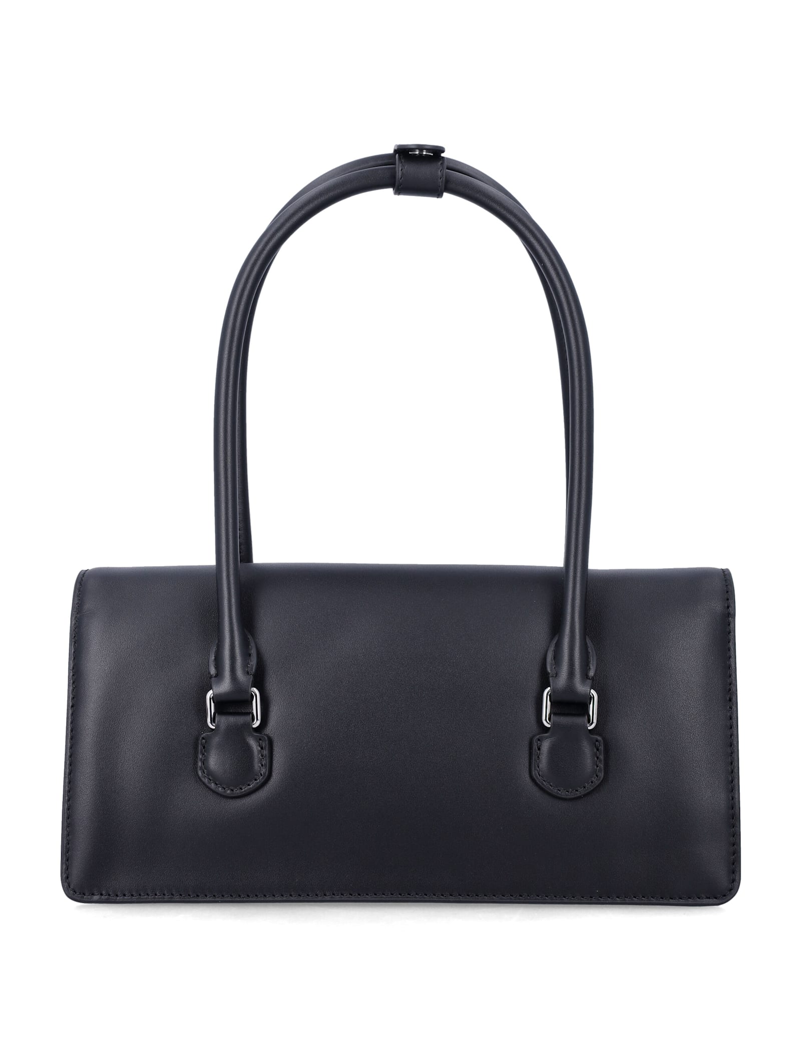 Self-portrait Structured Shoulder Bag With Distinctive Bow Detail In Black