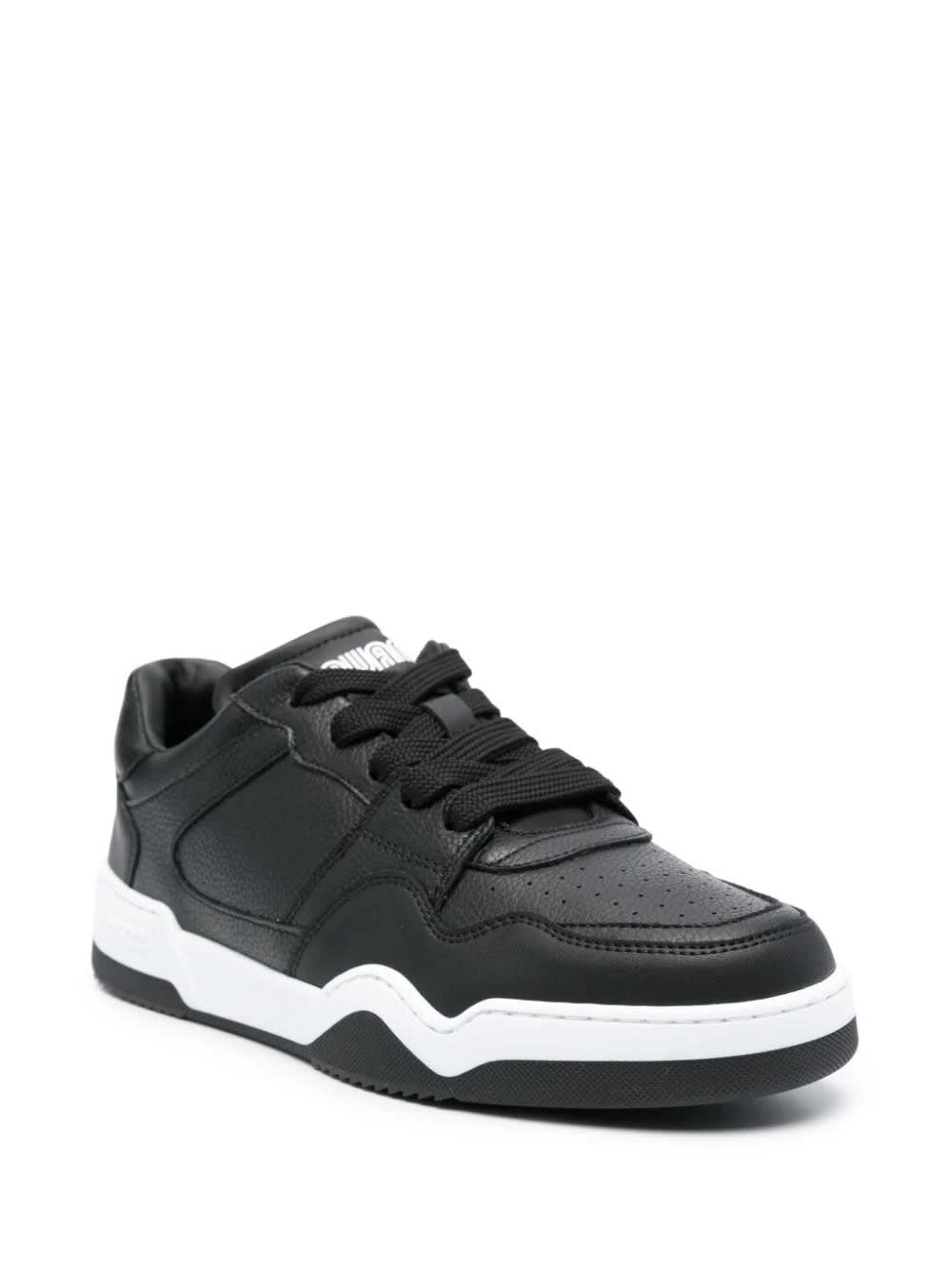 Shop Dsquared2 Black Spiker Sneakers