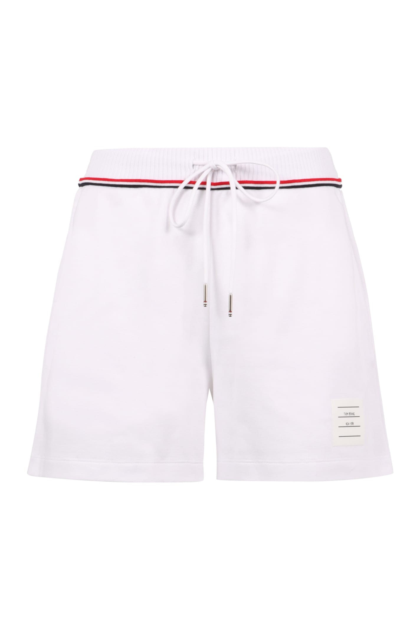 Shop Thom Browne Cotton Shorts In White