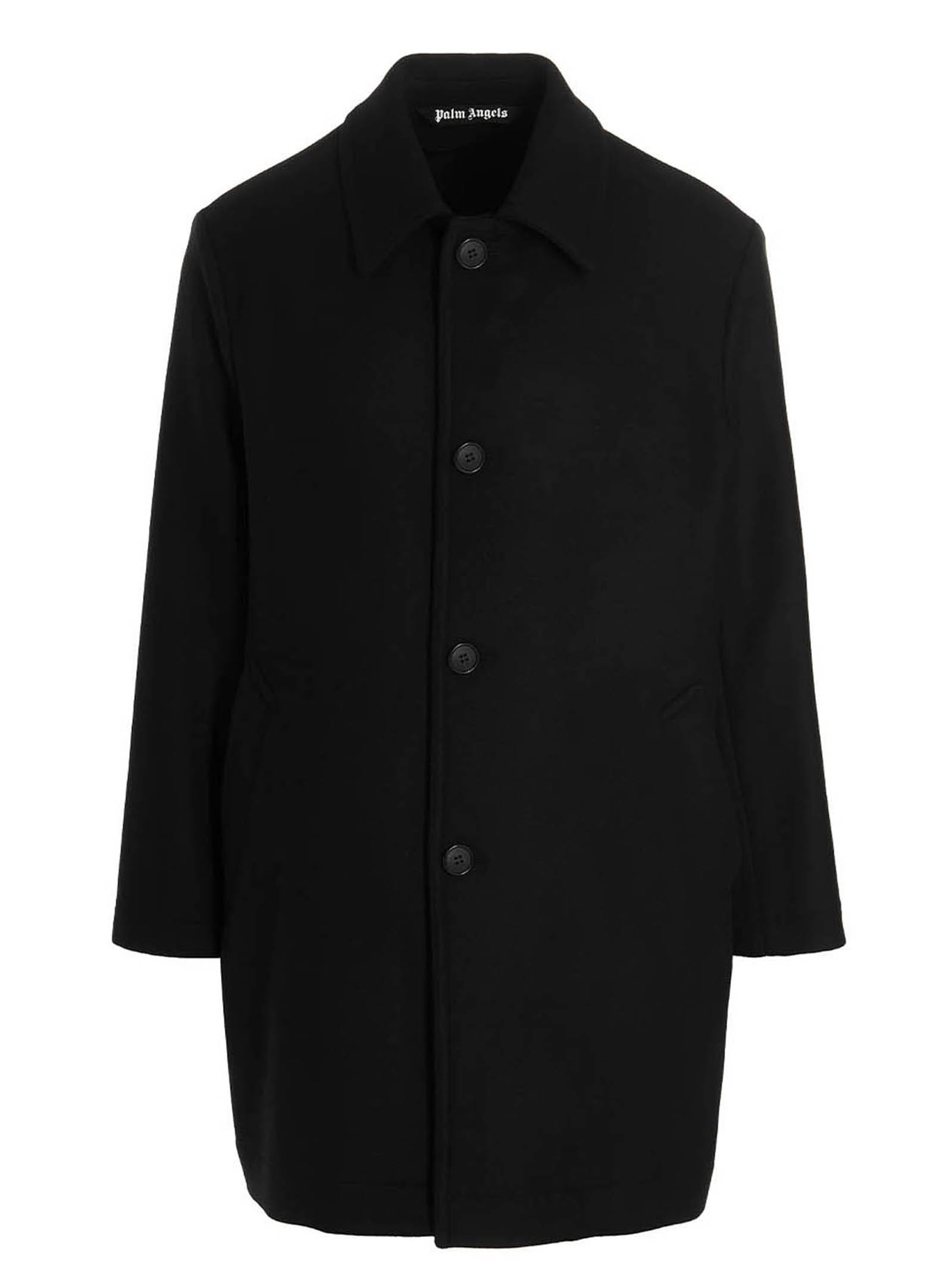 Palm Angels curved Logo Coat