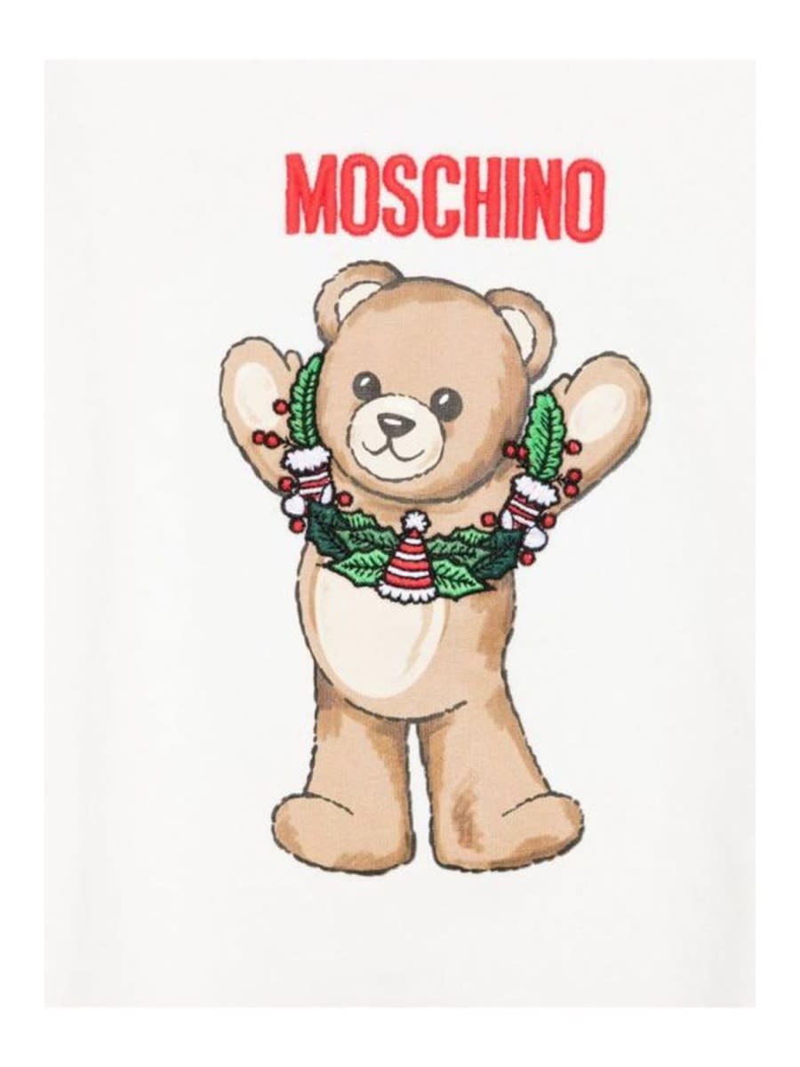 Moschino Jersey With Logo In White