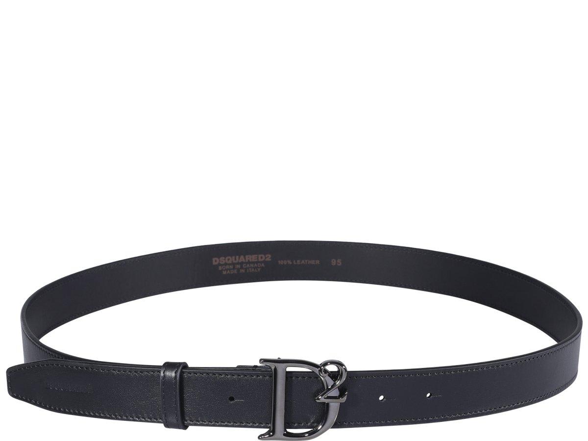 Shop Dsquared2 Logo Plaque Buckle-fastened Belt In Nero