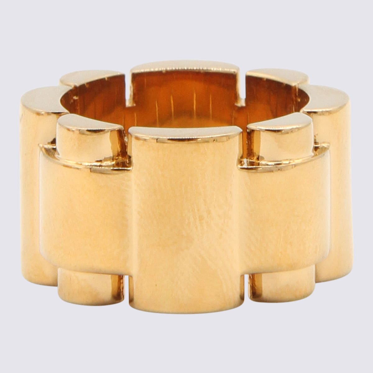 Shop Versace Gold-tone Brass Medusa Ring In Golden