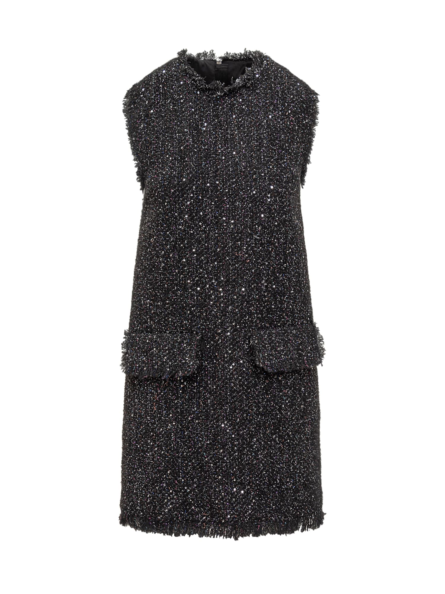 Shop Msgm Dress In Black