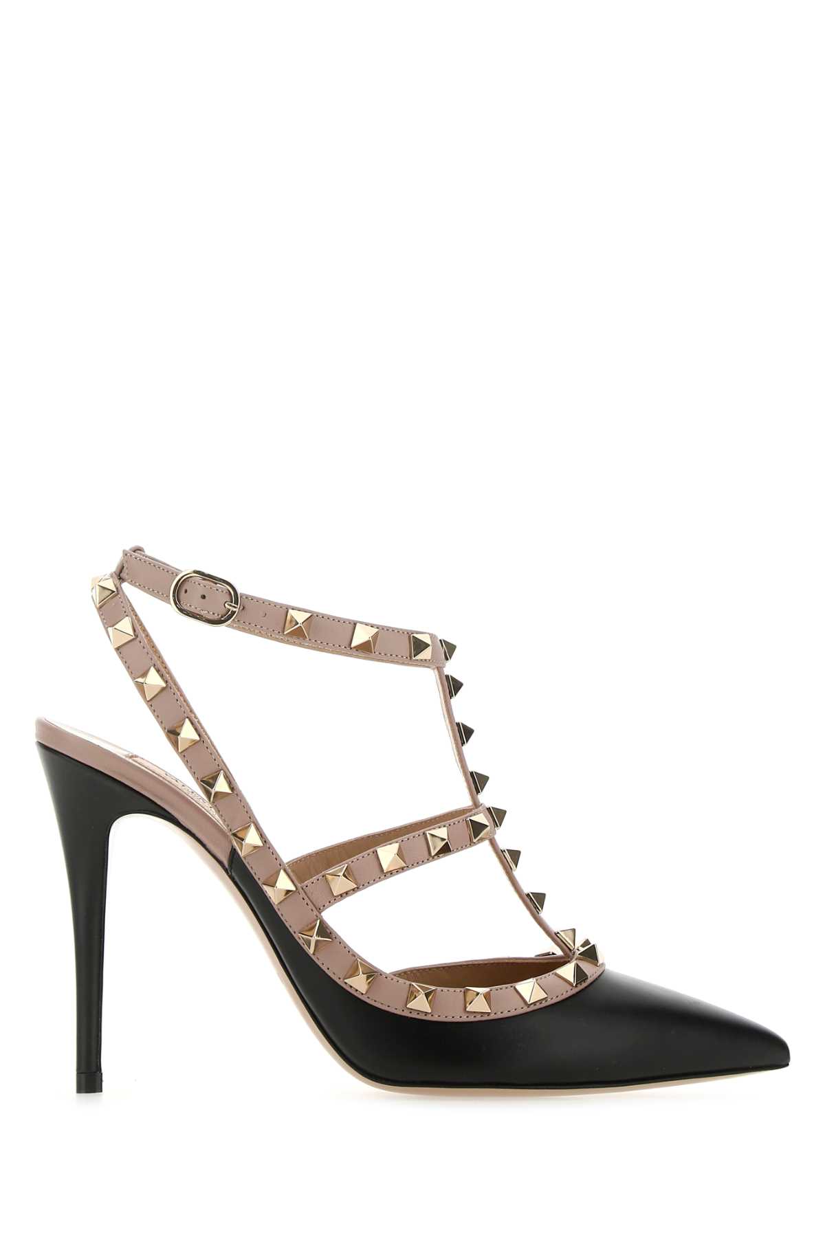 Two-tone Leather Rockstud Pumps
