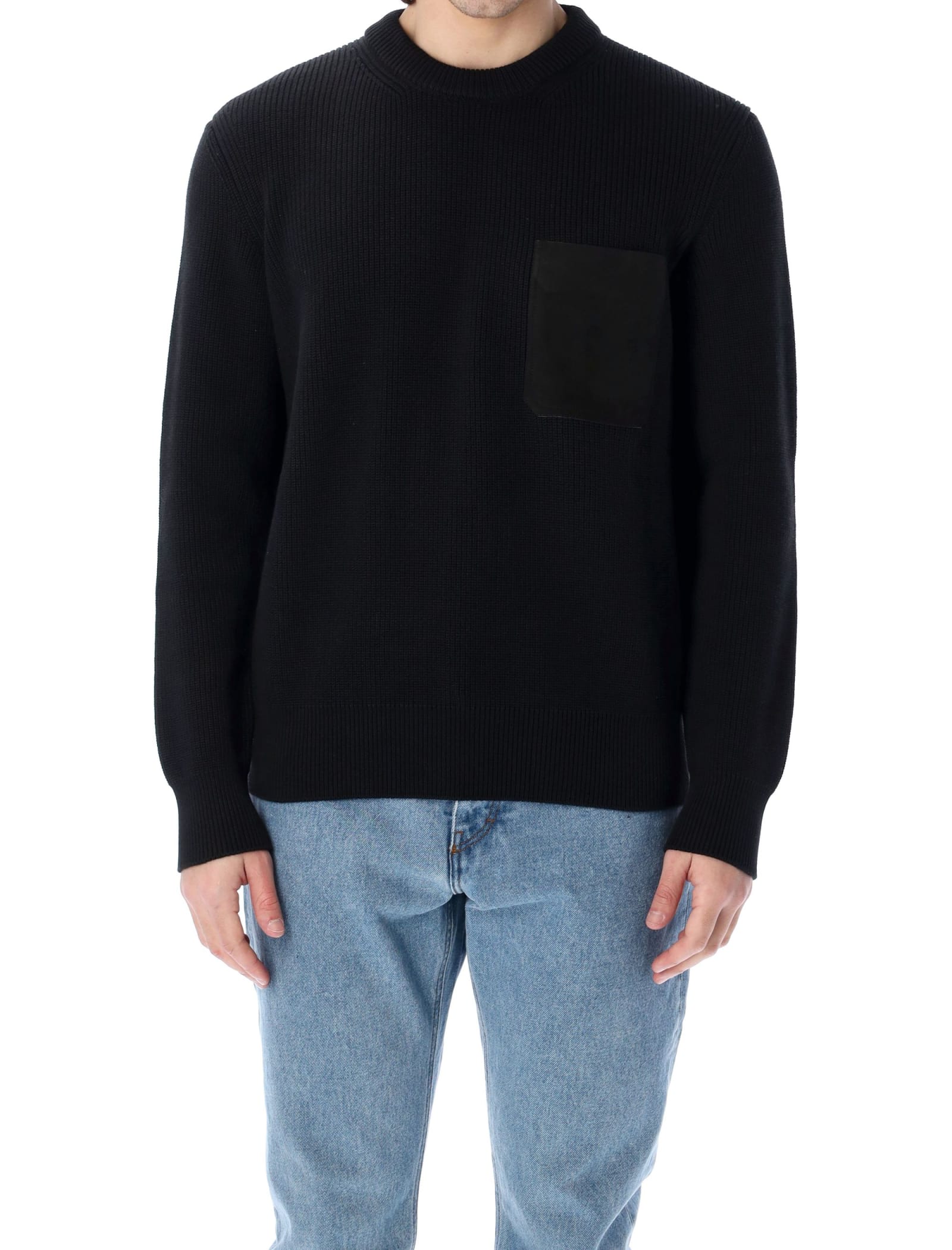 Ermenegildo Zegna Leather Pocket Sweater