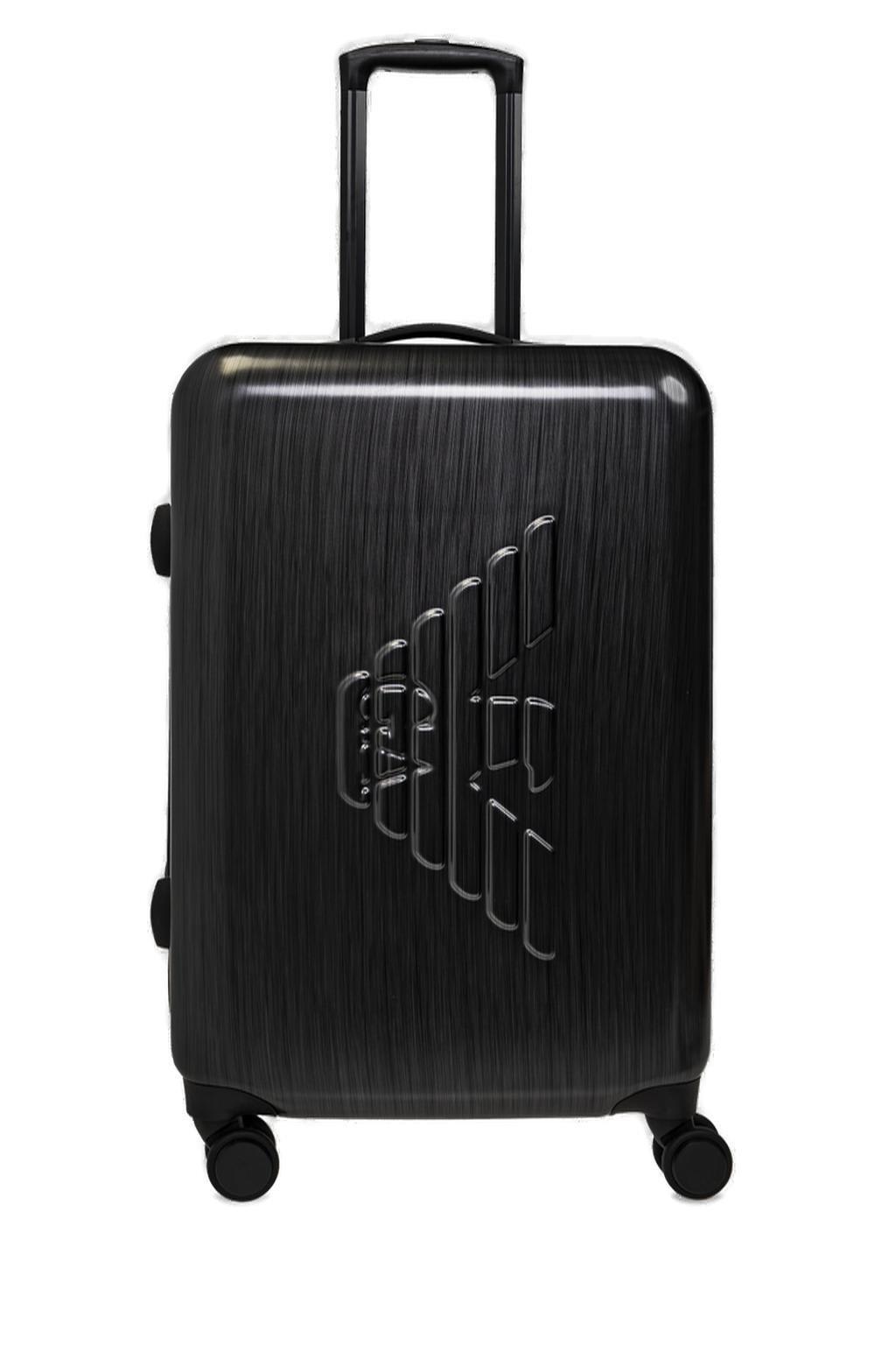 Logo Embossed Four Wheels Suitcase