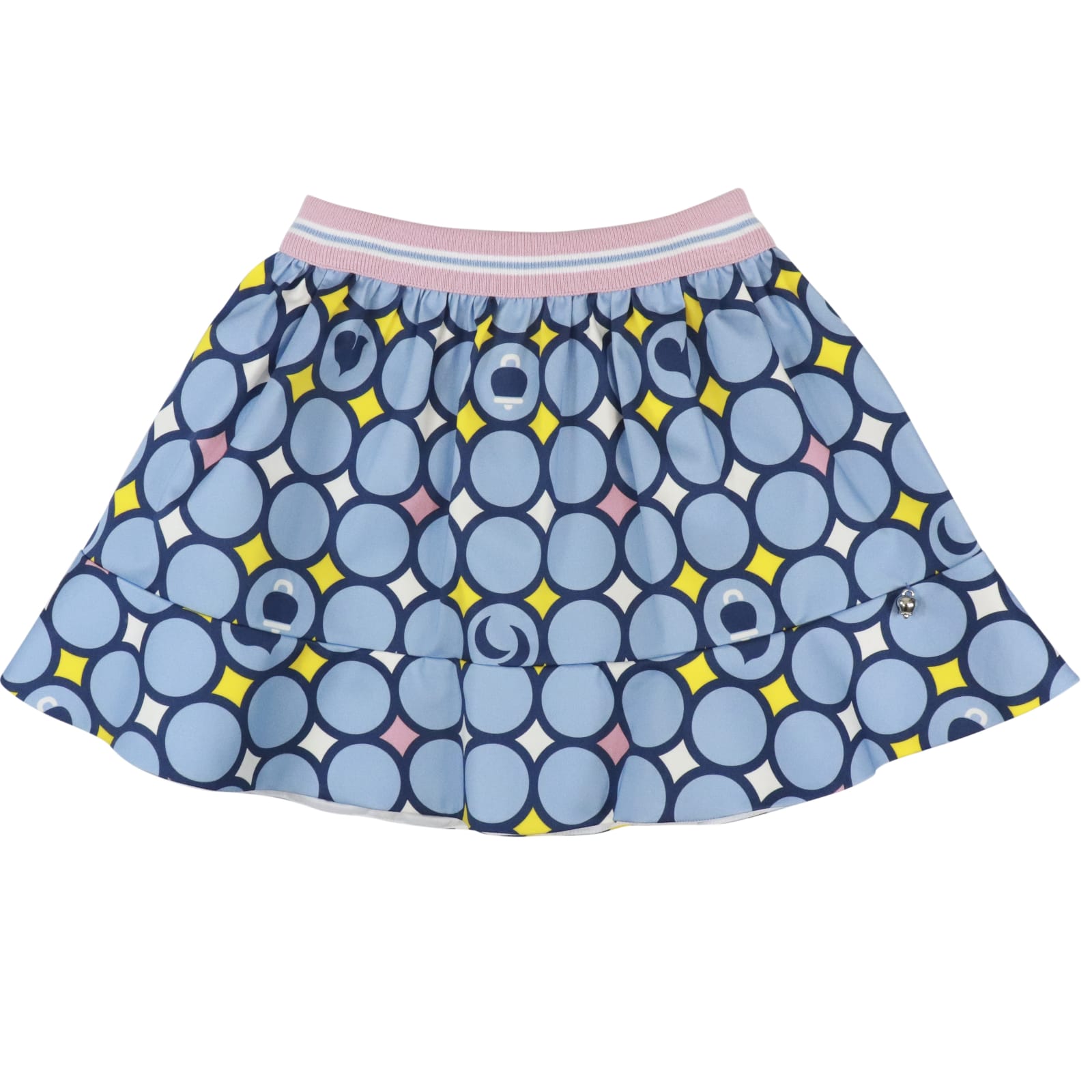 Simonetta Kids' Cotton Skirt In Heavenly