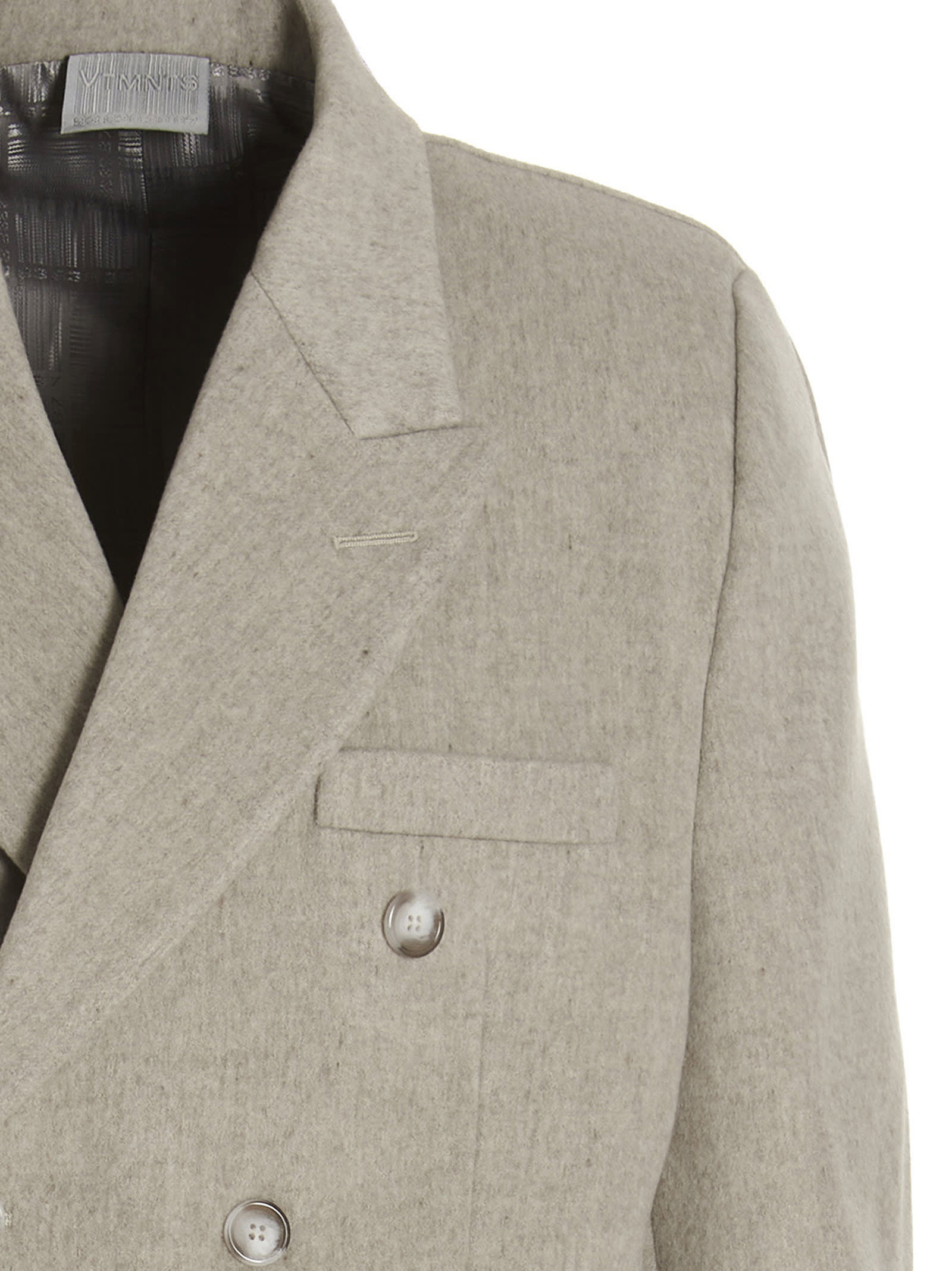 Shop Vtmnts Tailored Coat In Gray
