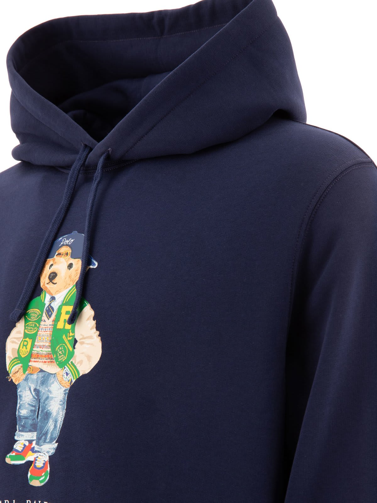 Shop Polo Ralph Lauren Polo Bear Fleece Hoodie In Blu Navy