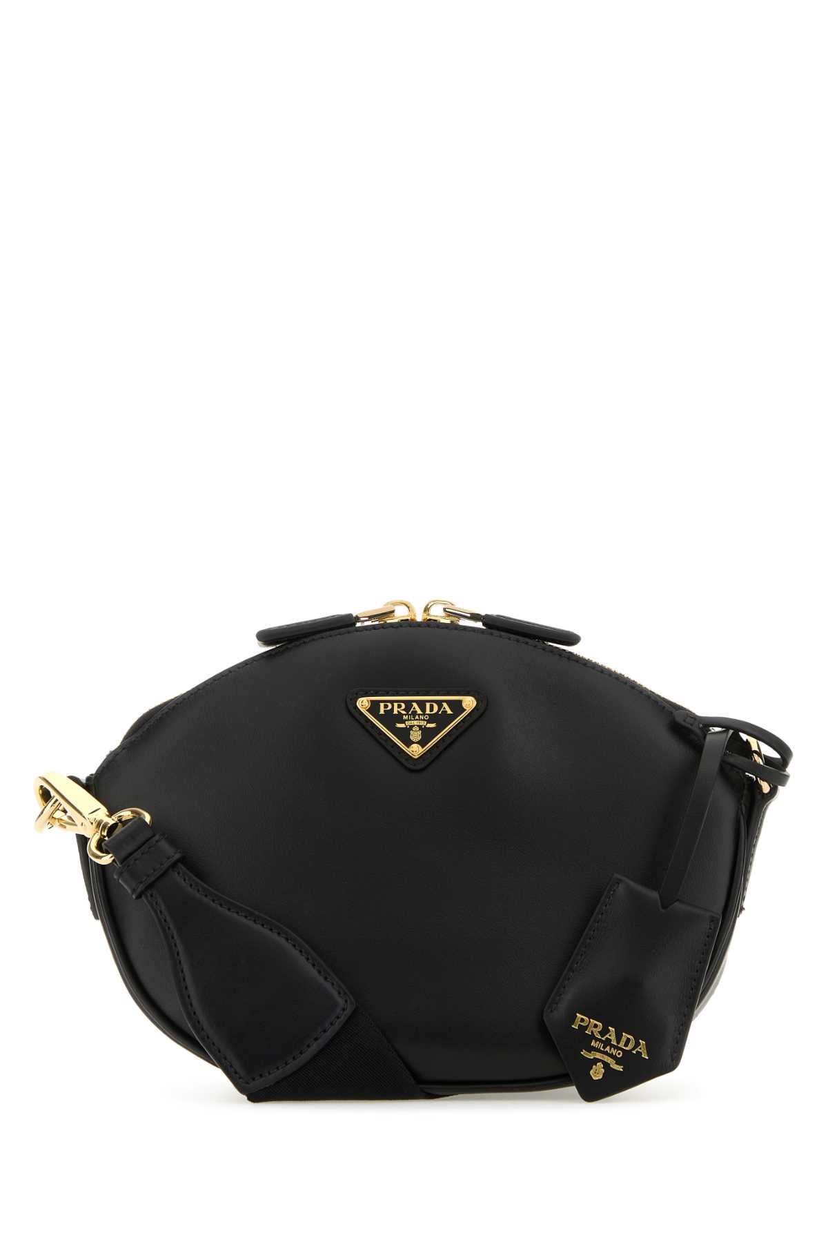 Prada Black Leather Crossbody Bag In Nero