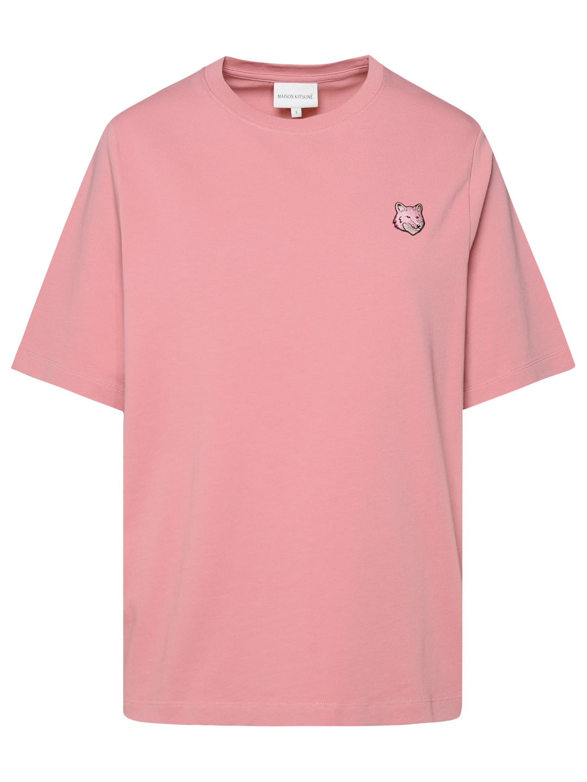Shop Maison Kitsuné Pink Cotton T-shirt