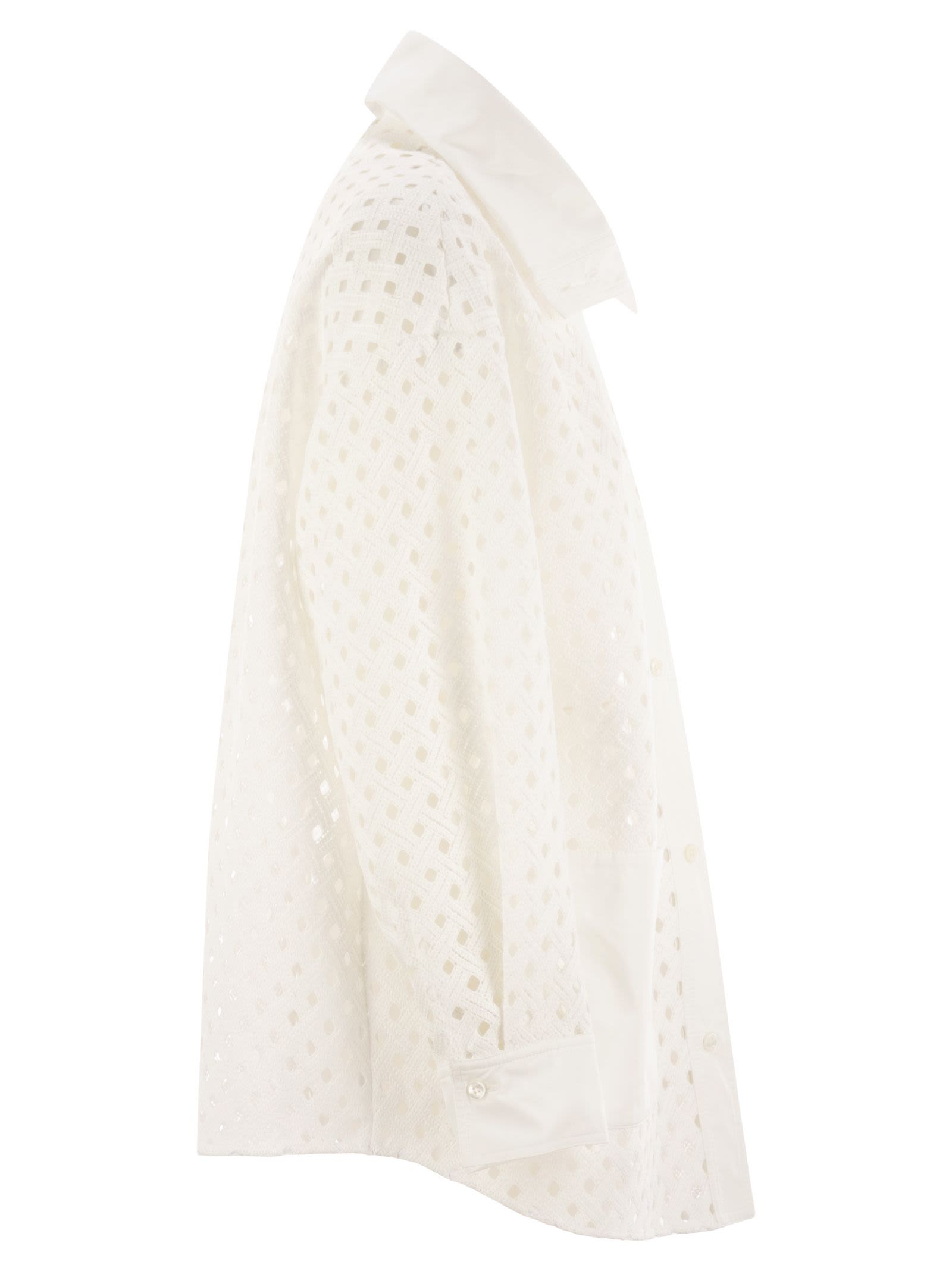 Herno Crochet-effect Shirt-cut Jacket