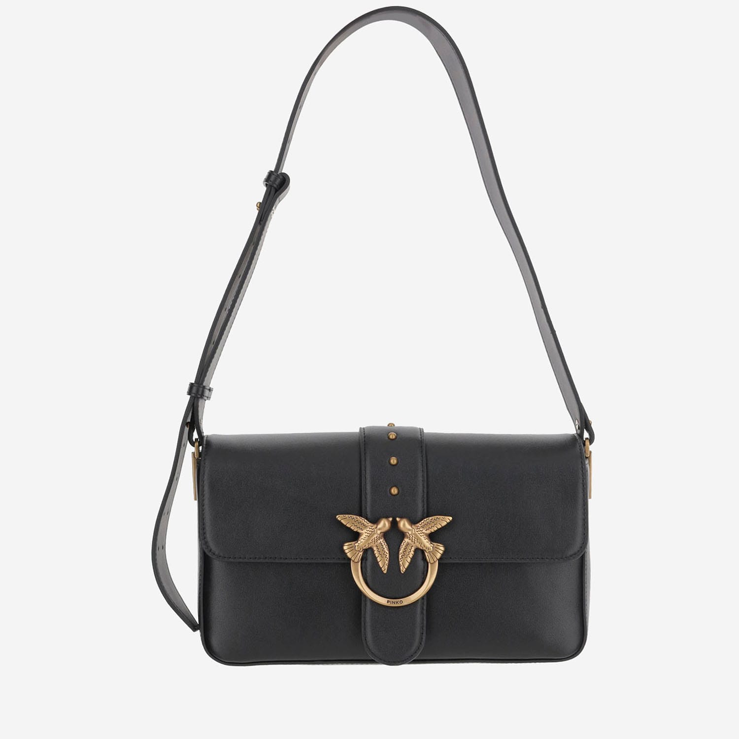 Logo Leather Shoulder Bag