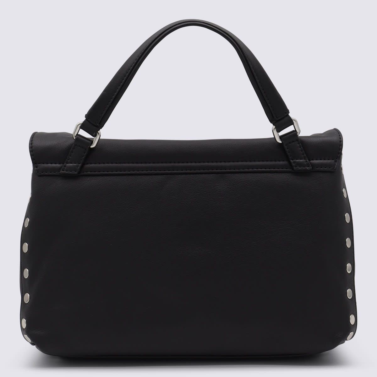 Zanellato Black Leather Postina Baby Top Handle Bag In Black