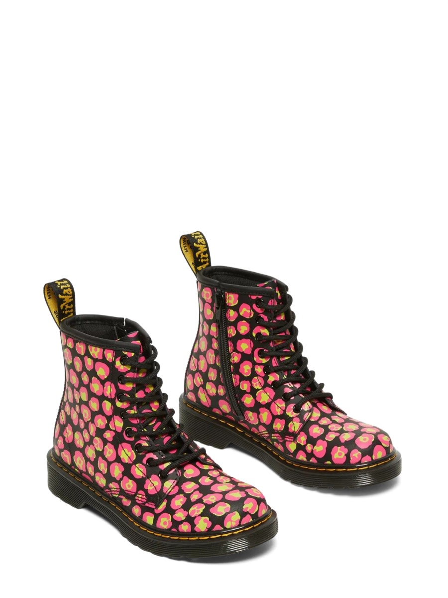 Shop Dr. Martens' Lace Boots 1460 Leopard In Multicolour